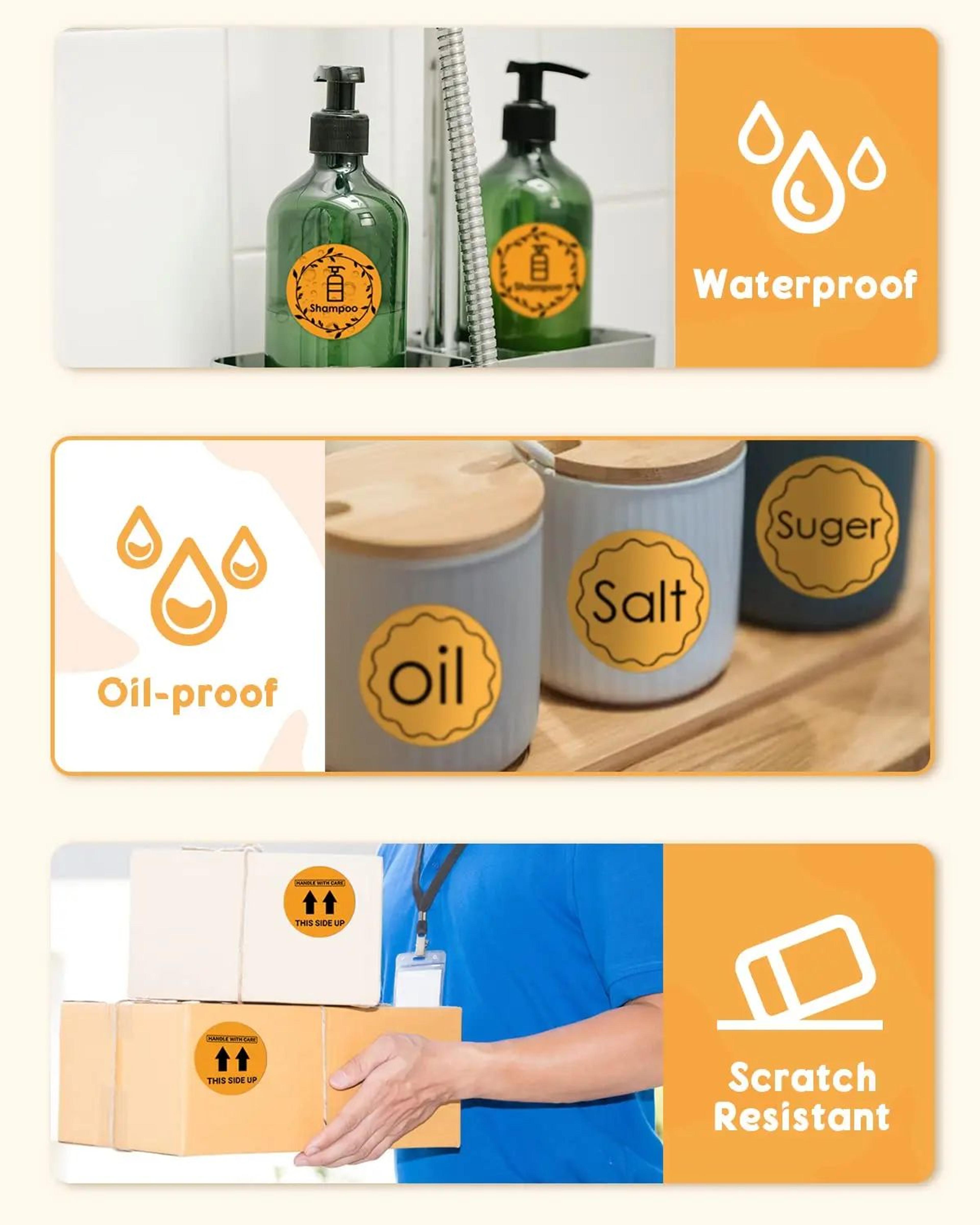 Waterproof White Round Thermal Label Stickers For Shipping And Product Packaging 4