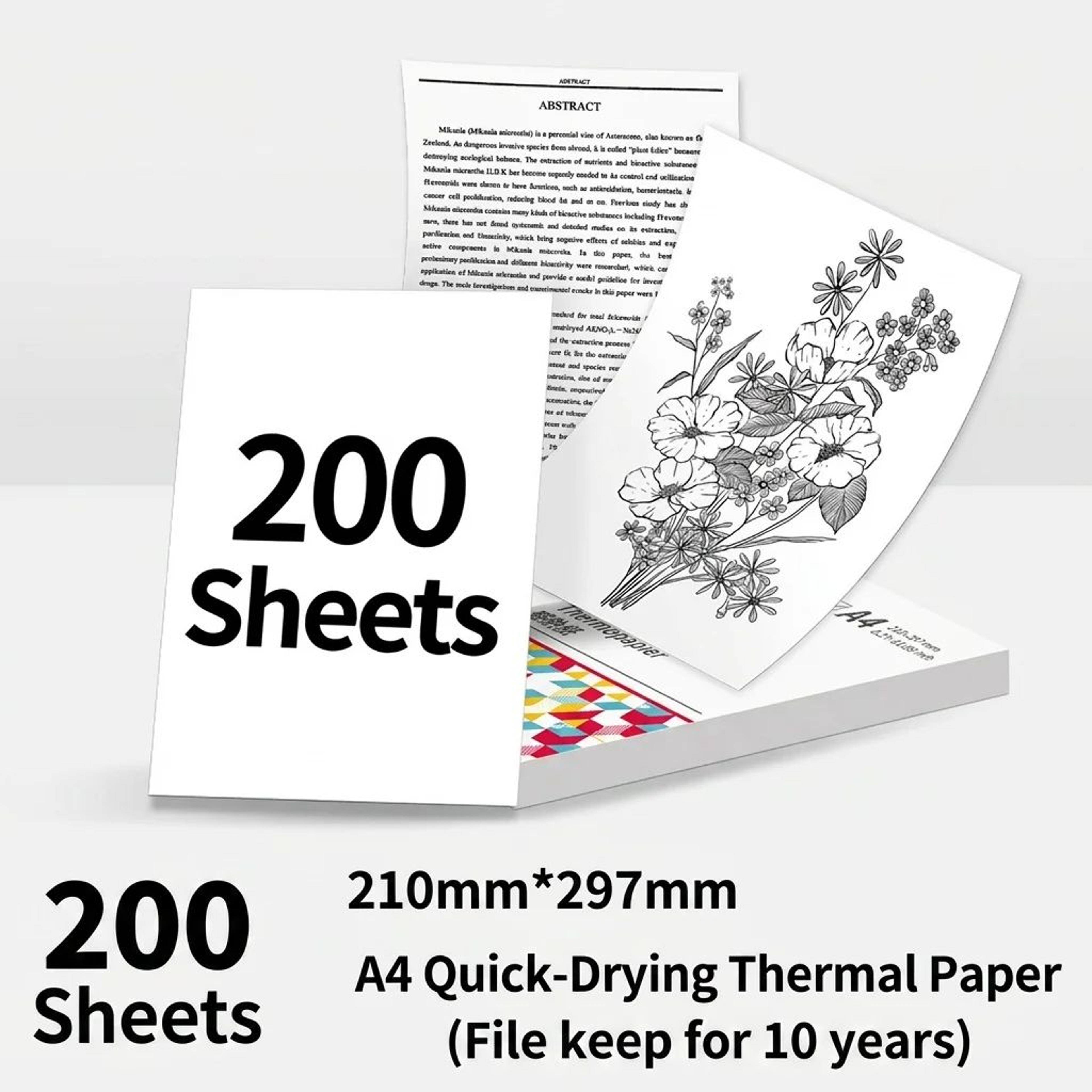 A4 QuickDry Thermal Printer Paper Rolls And Folded Sheets For M832M833M834M835 9
