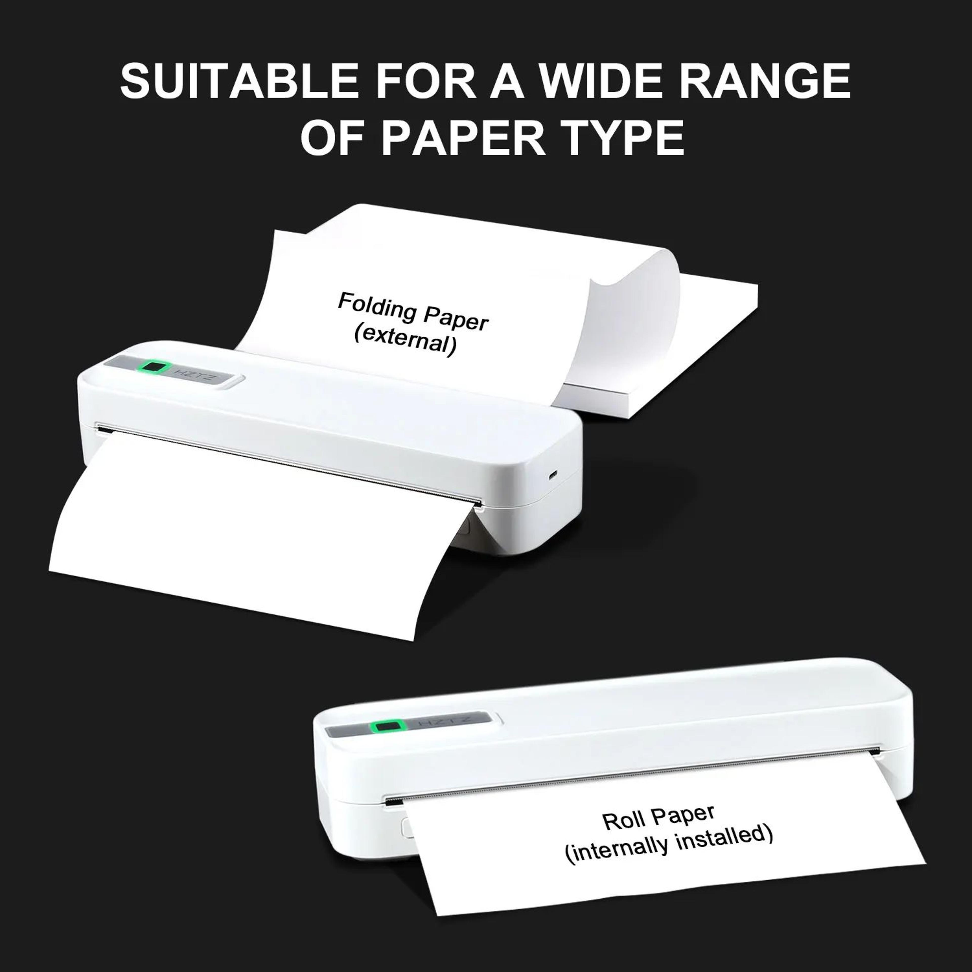 A4 Portable Wireless Thermal Printer 300DPI Inkless Bluetooth Printer For Phone And Laptop 4