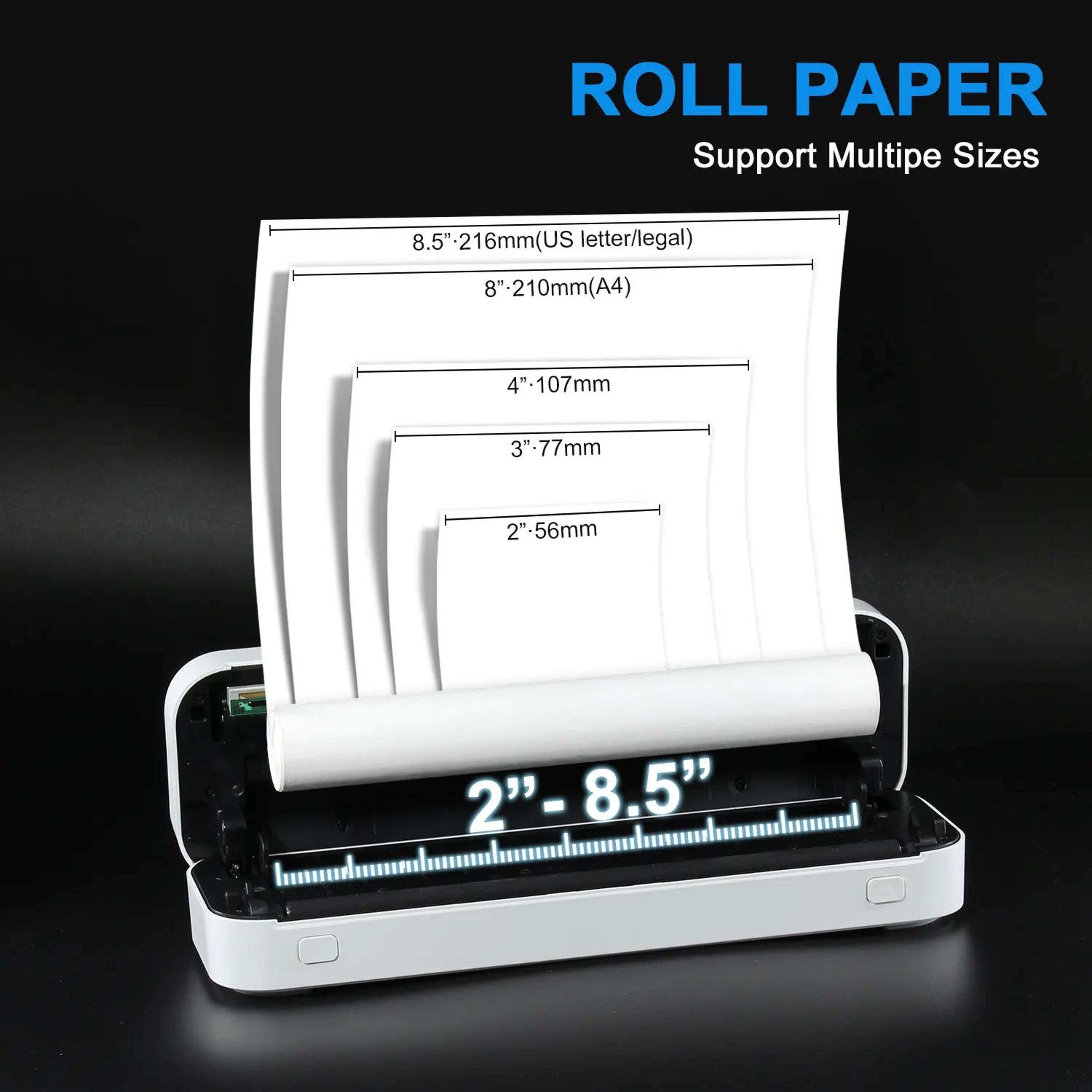A4 Portable Wireless Thermal Printer 300DPI Inkless Bluetooth Printer For Phone And Laptop 3
