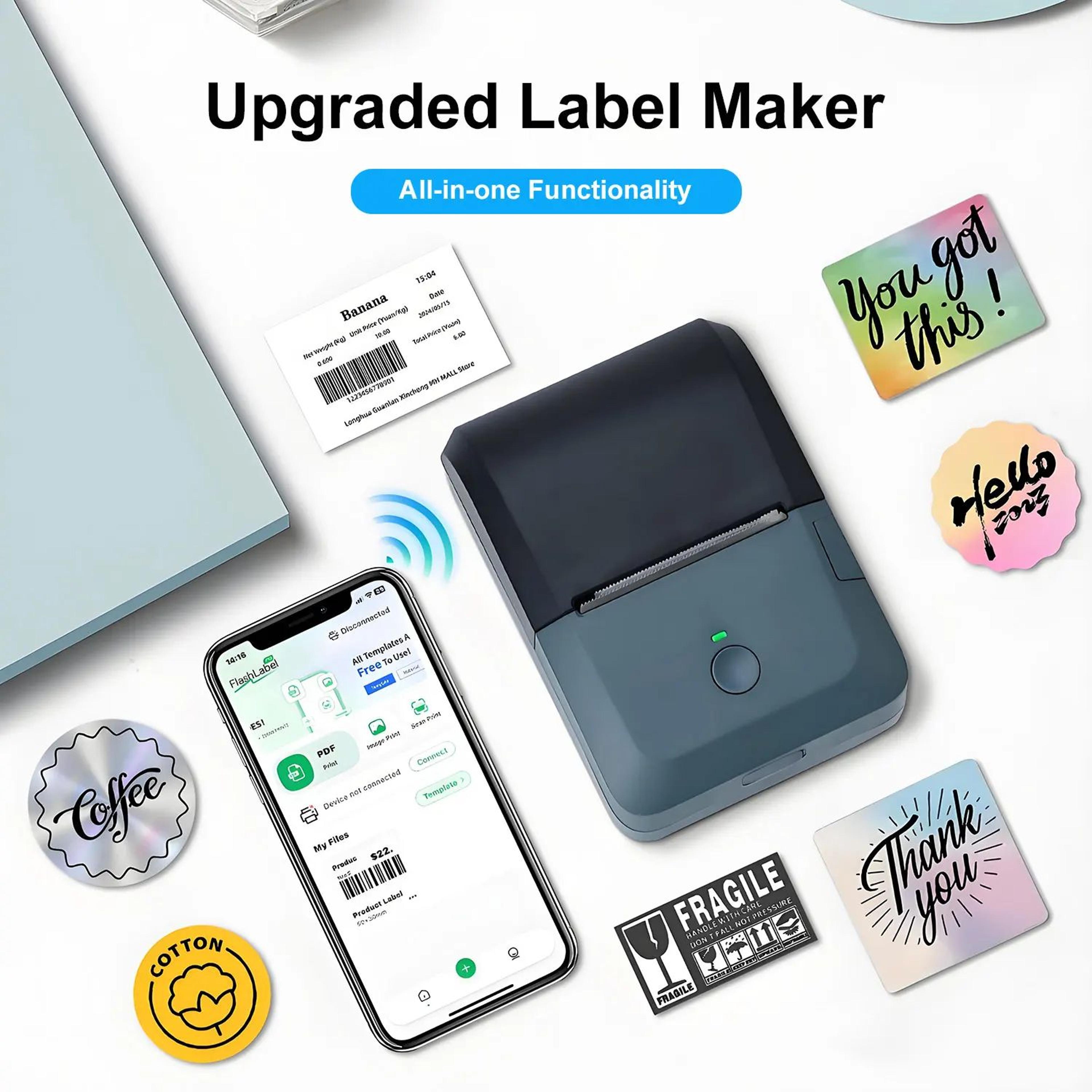 Compact Wireless Bluetooth Thermal Label Maker With Auto Paper Detection For IOS And Android 3