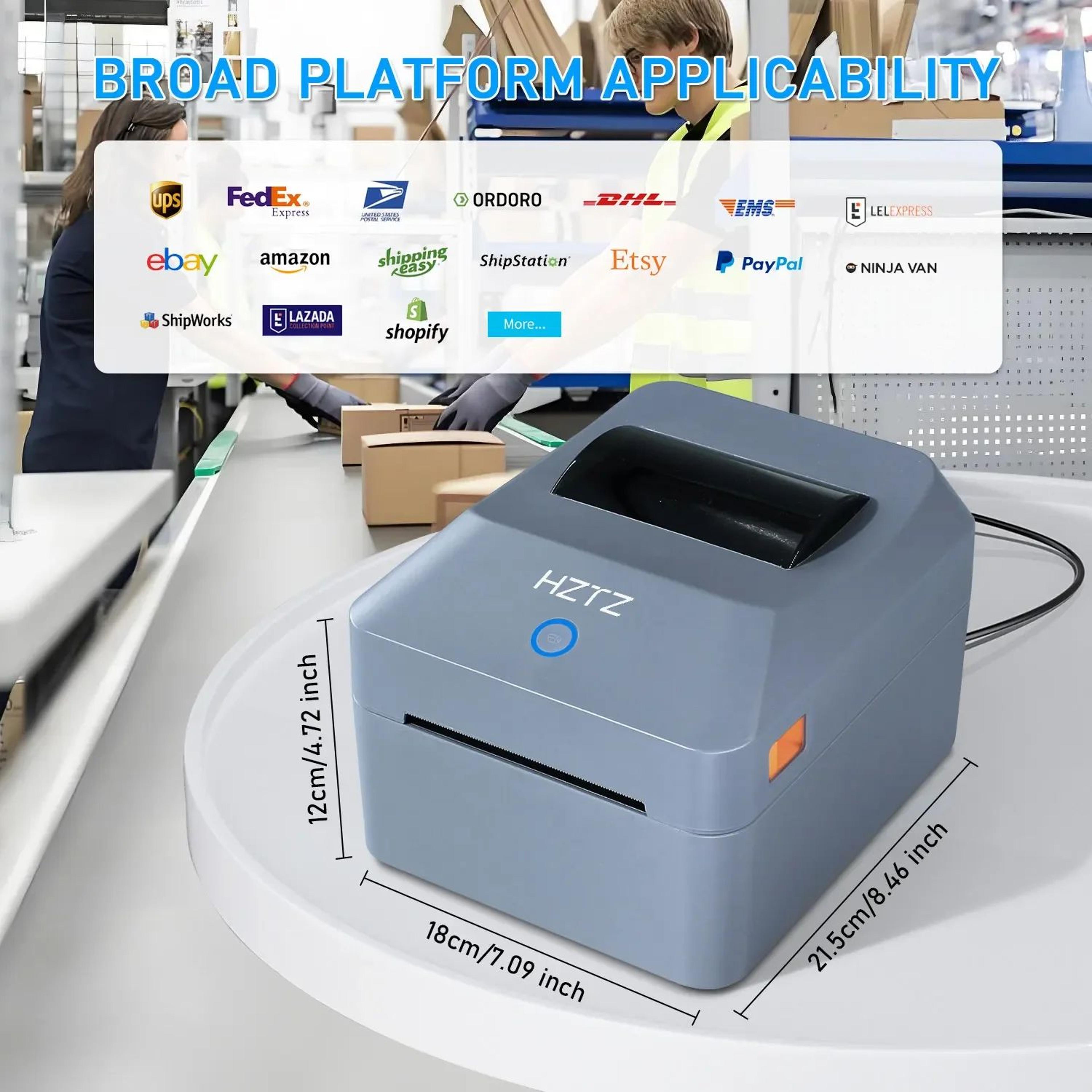 4x6 Desktop Thermal Shipping Label Printer For Small Business And Package Mailing 4