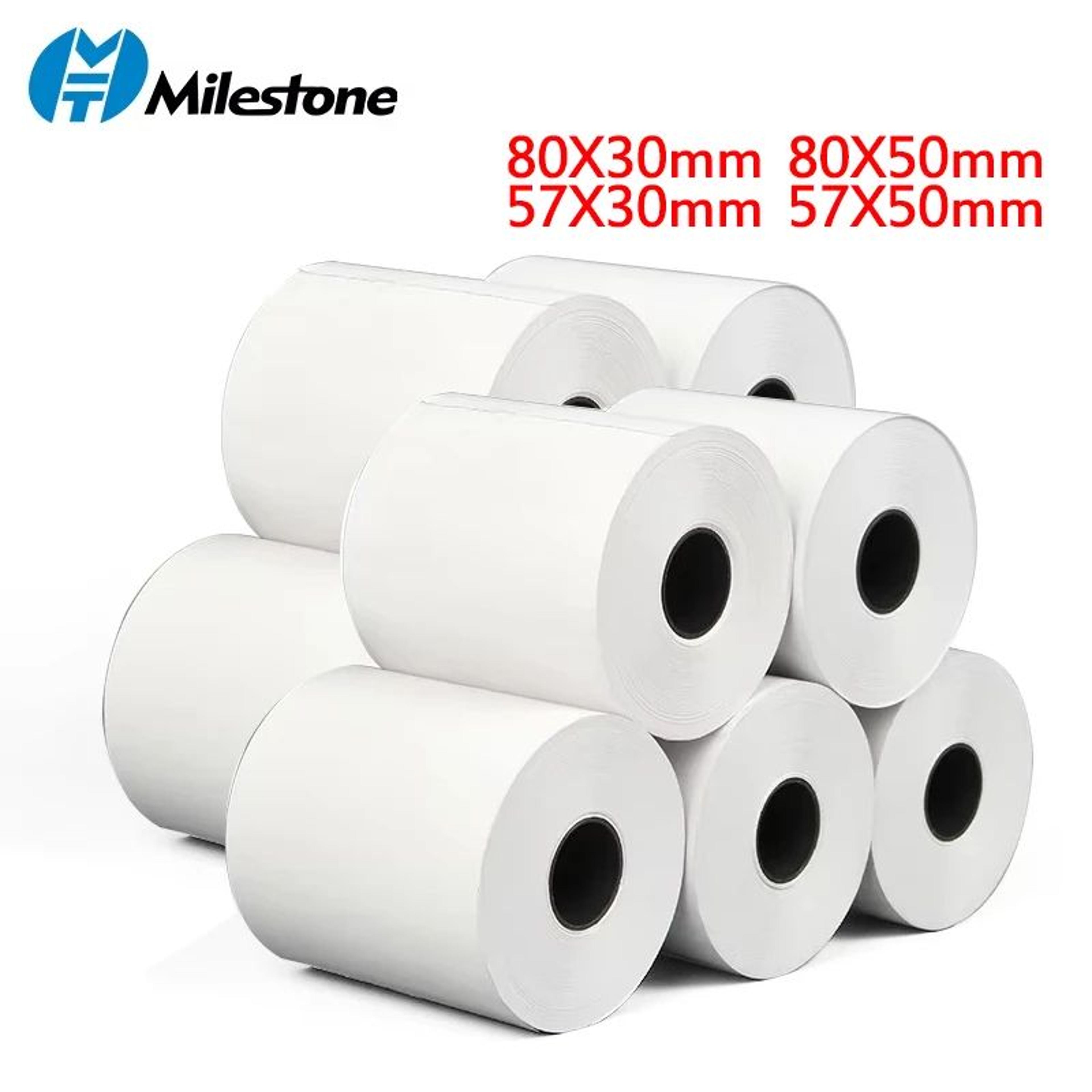 10 rolls thermal receipt paper for pos cash registers - 57mm and 80mm