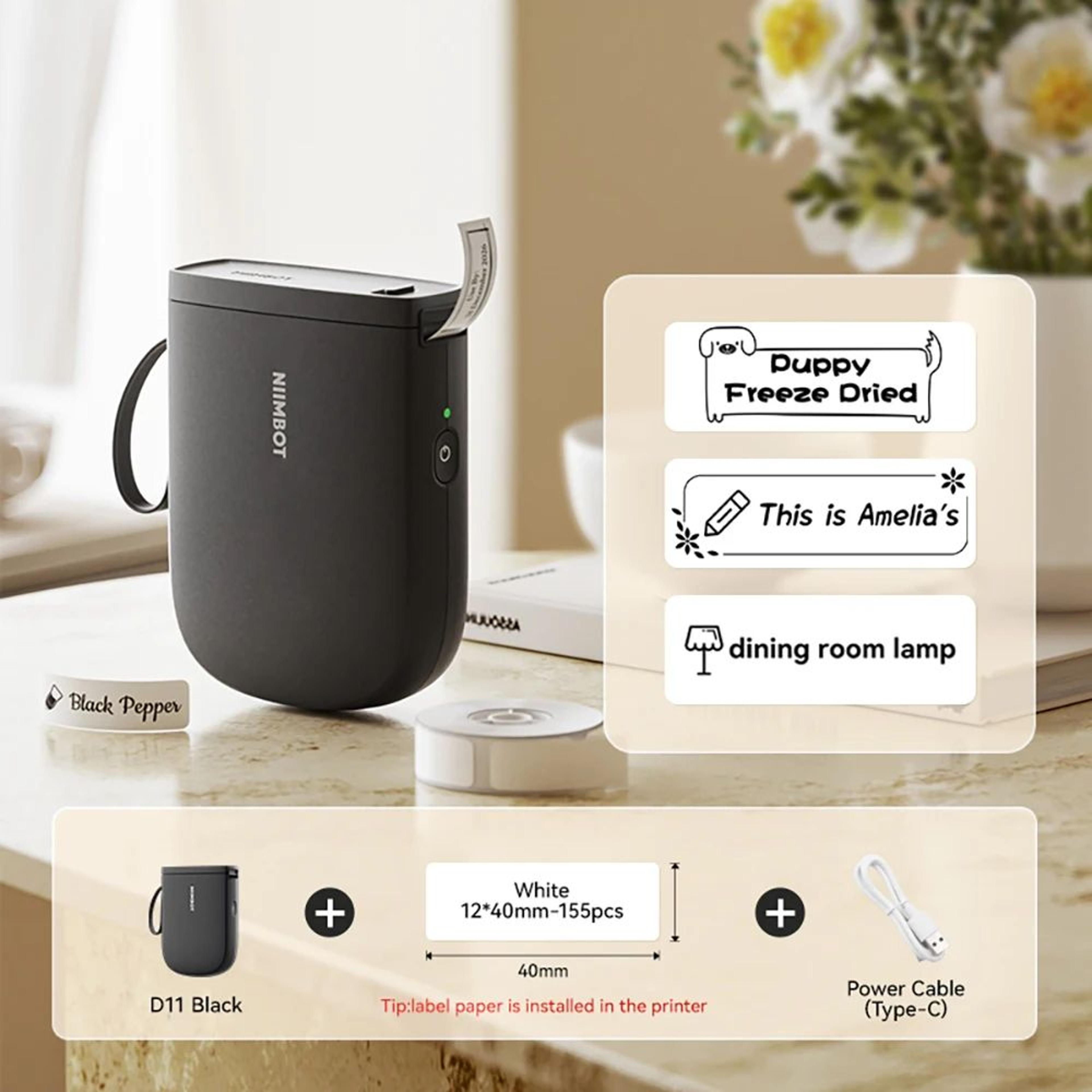 D110D11 Mini Bluetooth Thermal Label Printer Portable Inkless Sticker Maker 8