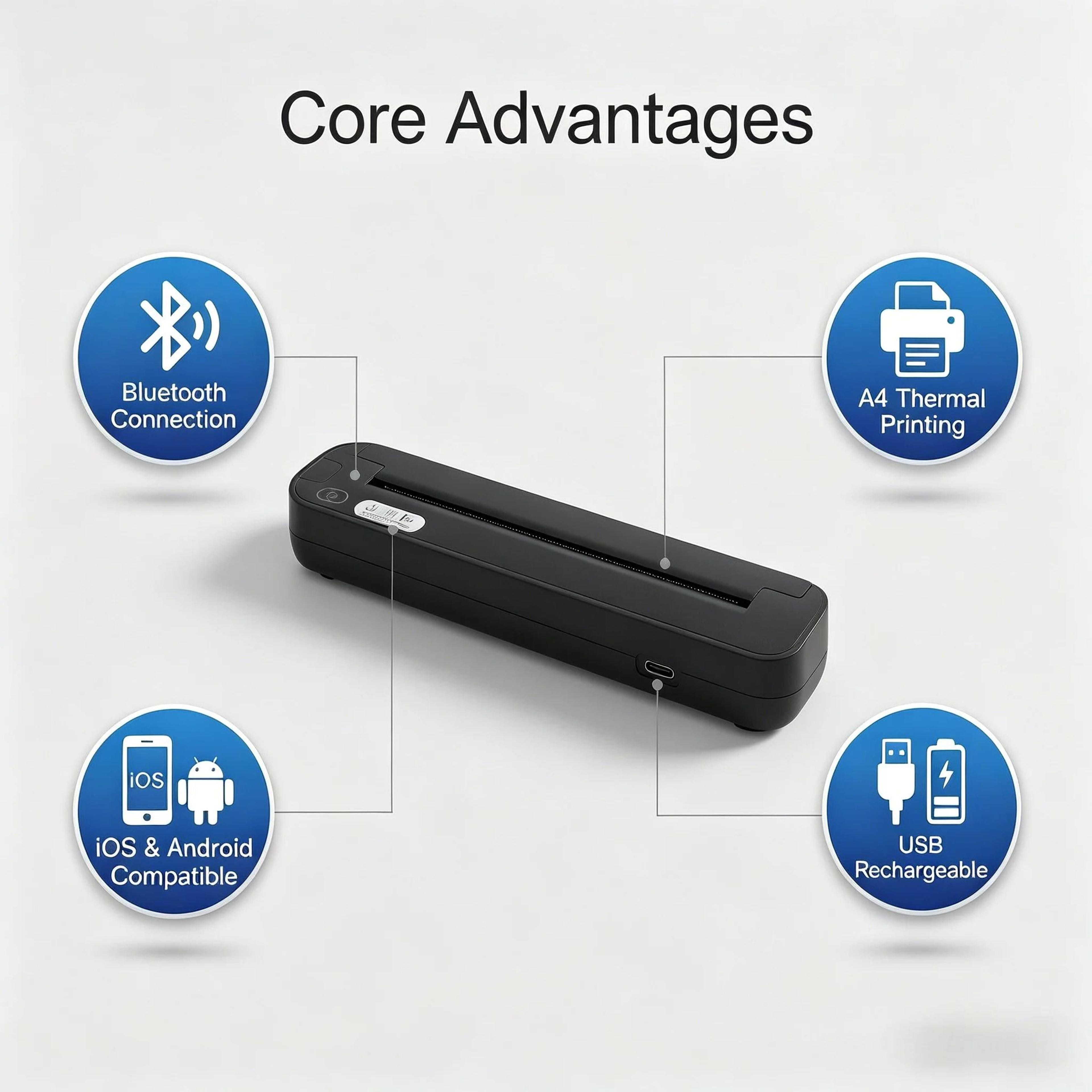 Wireless Bluetooth Tattoo Stencil Printer With 15 Transfer Papers 455g Portable Thermal Copier 5