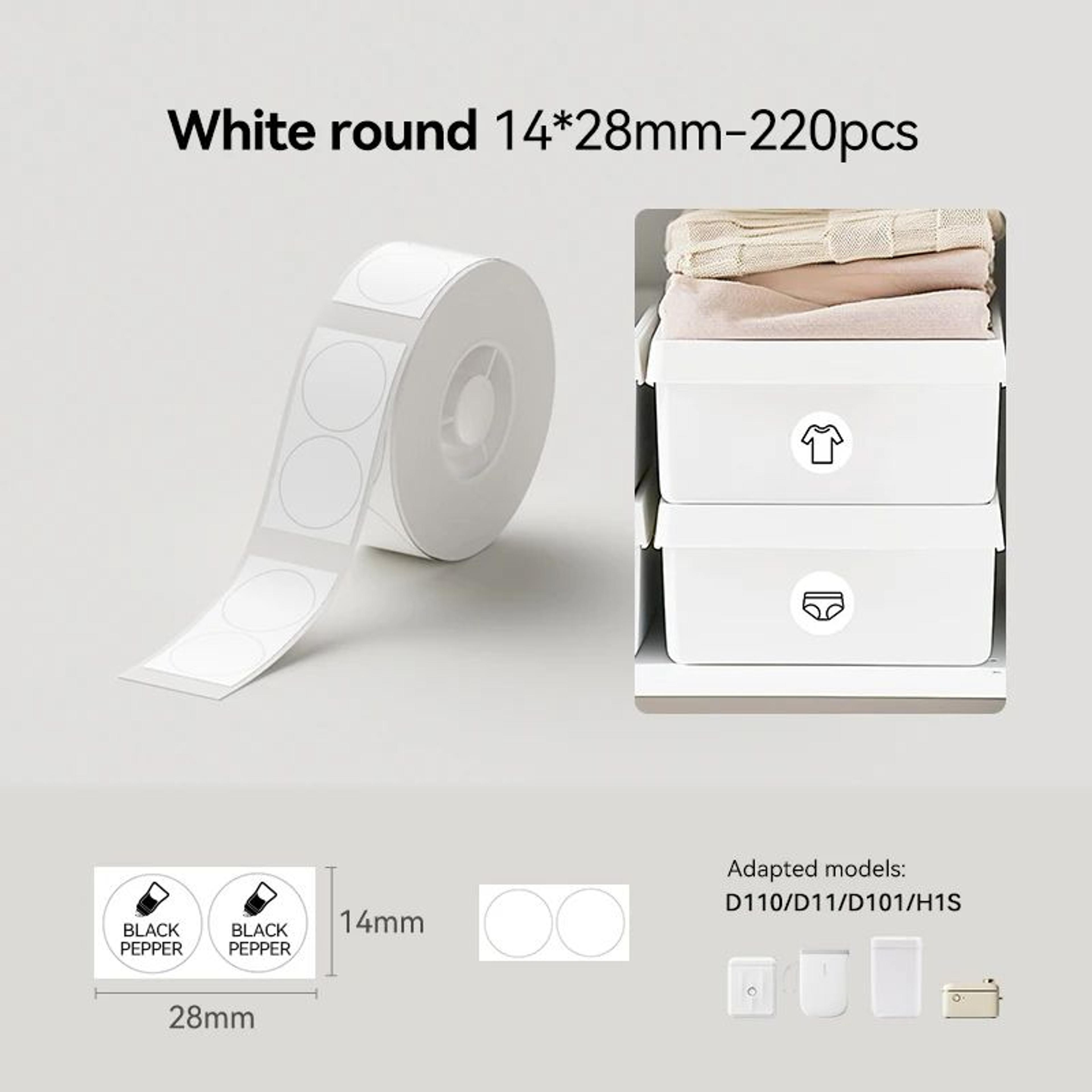 Waterproof Thermal Label Stickers For D11 D110 Mini Printers  1 Roll 12