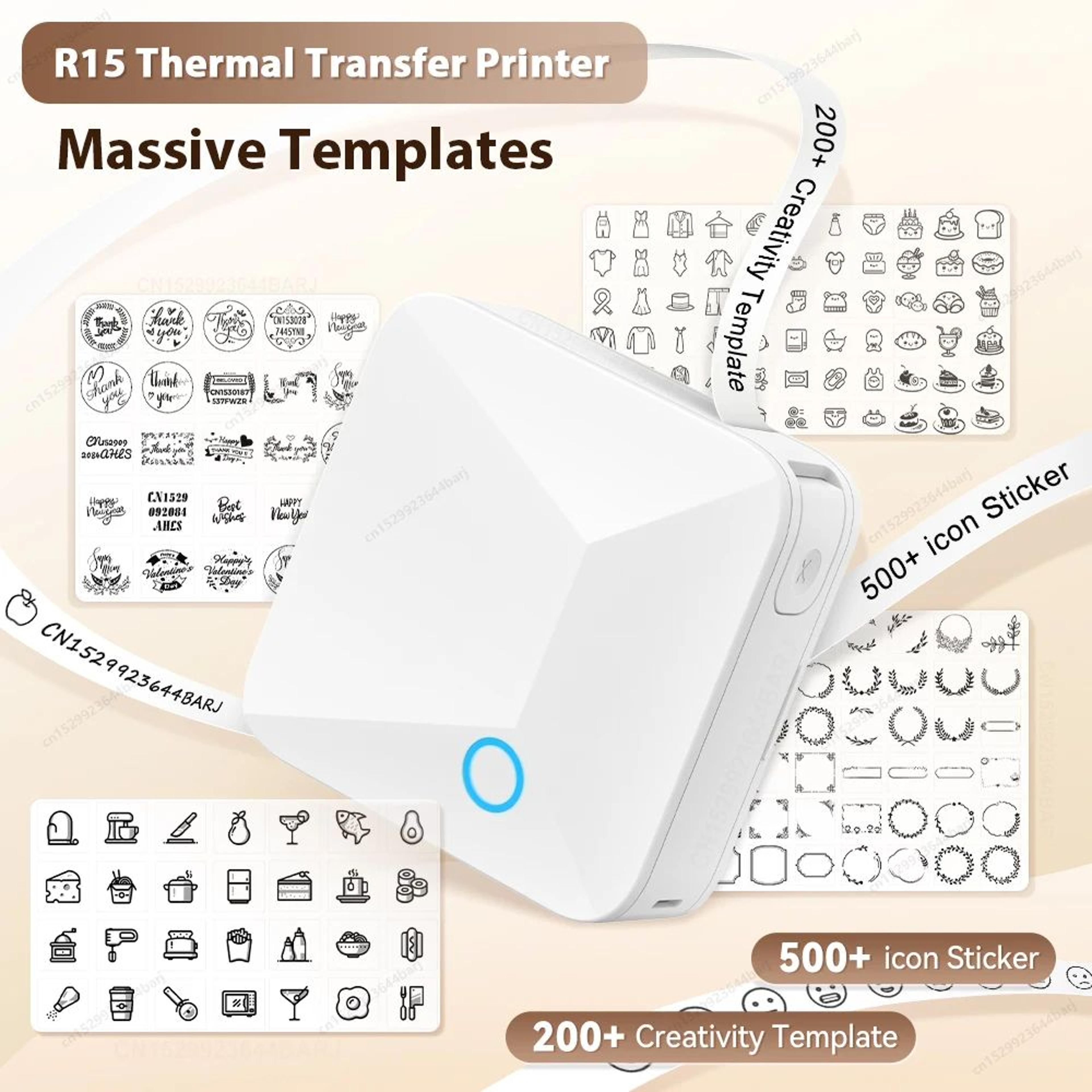 r15 mini thermal transfer ribbon printer for personalized satin ribbon and diy crafts
