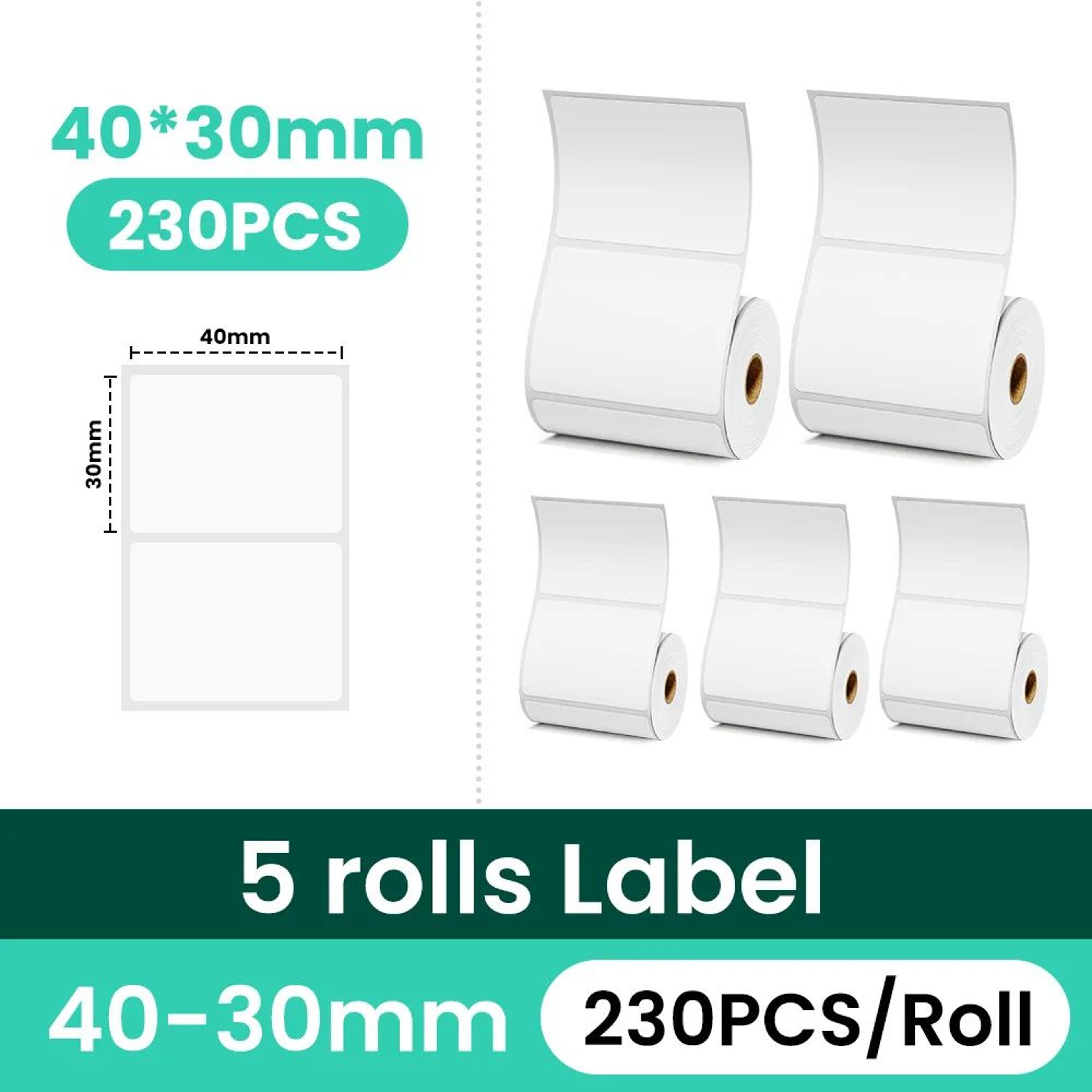 40 X 30mm White Thermal Label Stickers For M108 M110 M120 M200 M220 M221 Printers 9