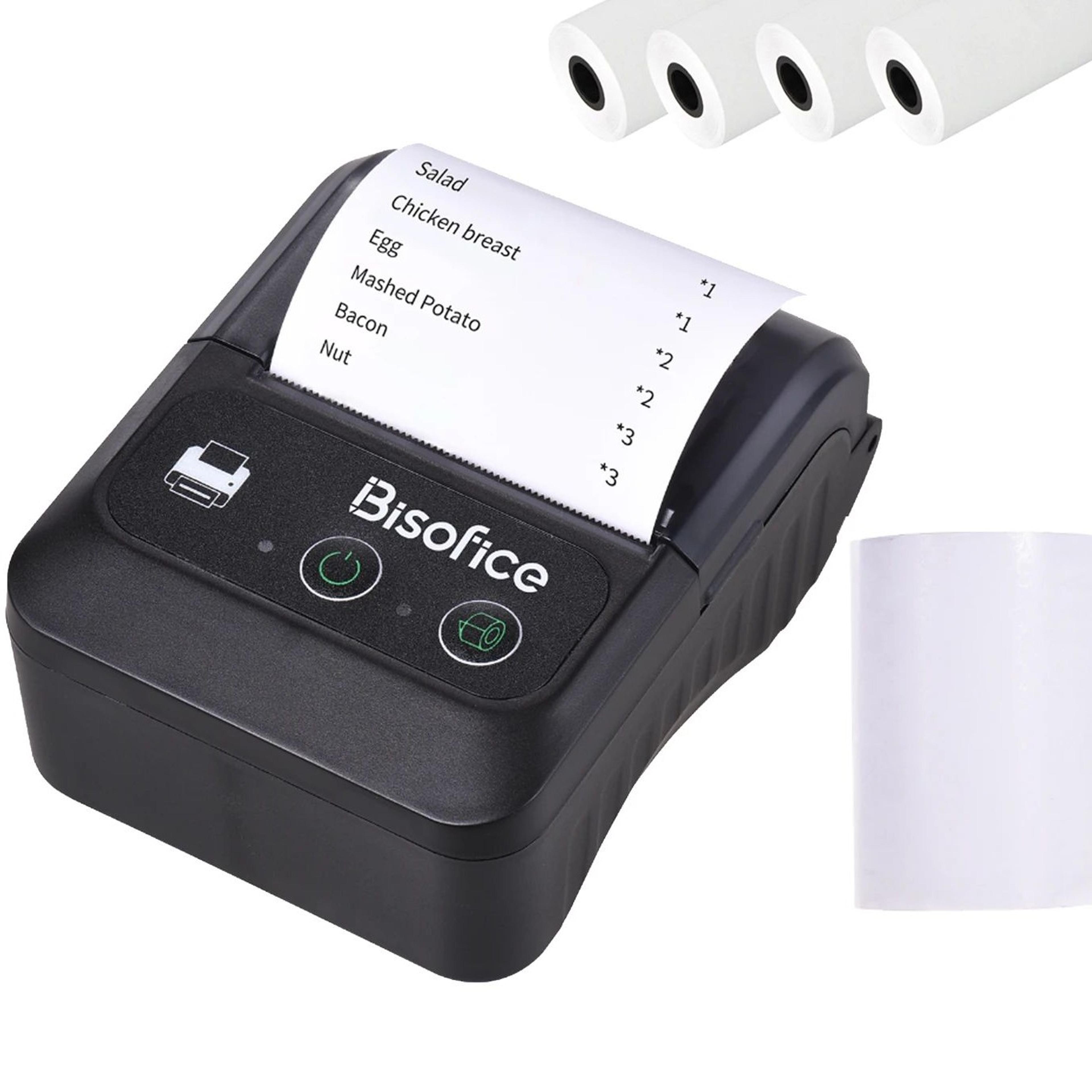 58mm portable bluetooth thermal label printer with wireless esc/pos printing