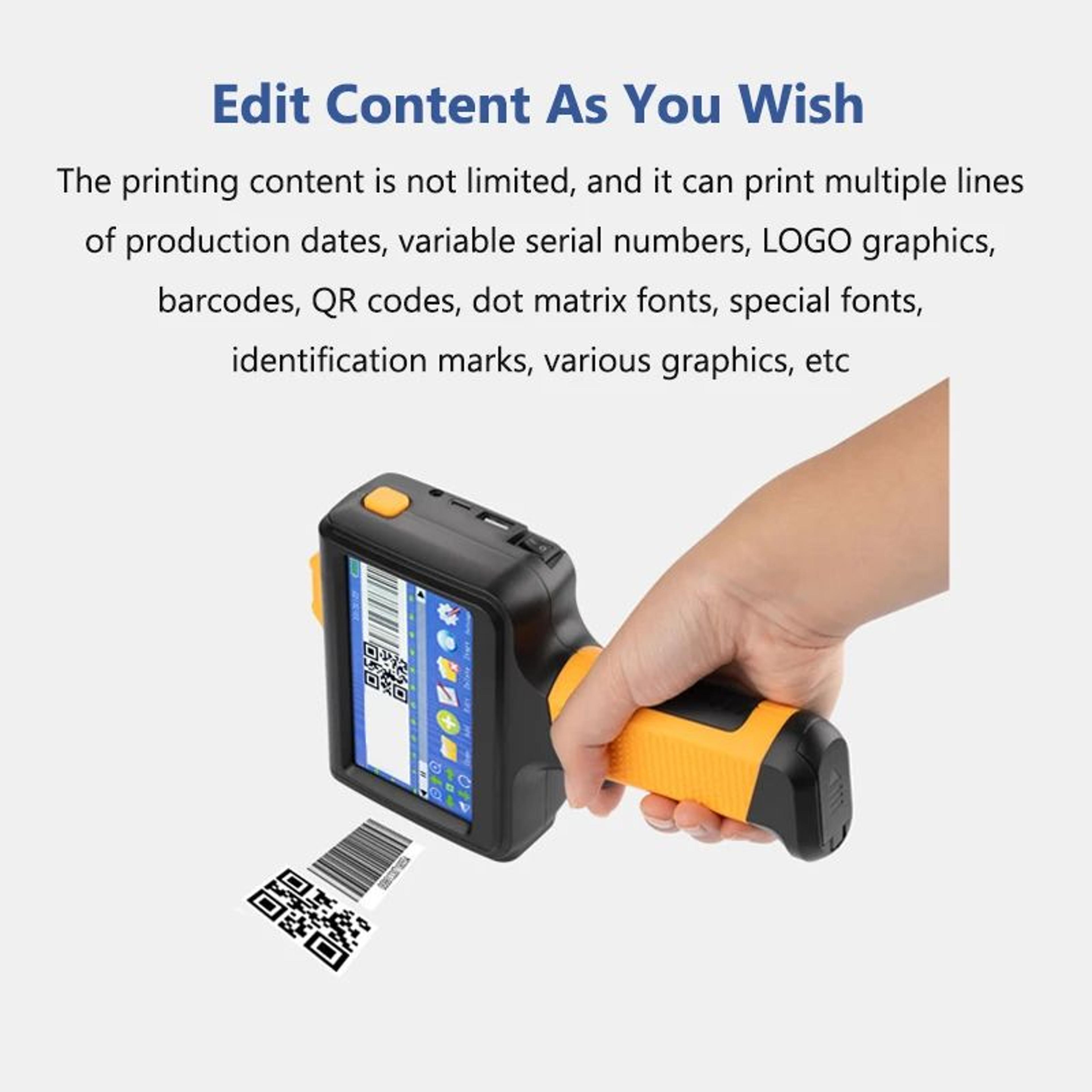 Portable Handheld Inkjet Printer For Expiry Dates Batch Codes And Logo Printing 4