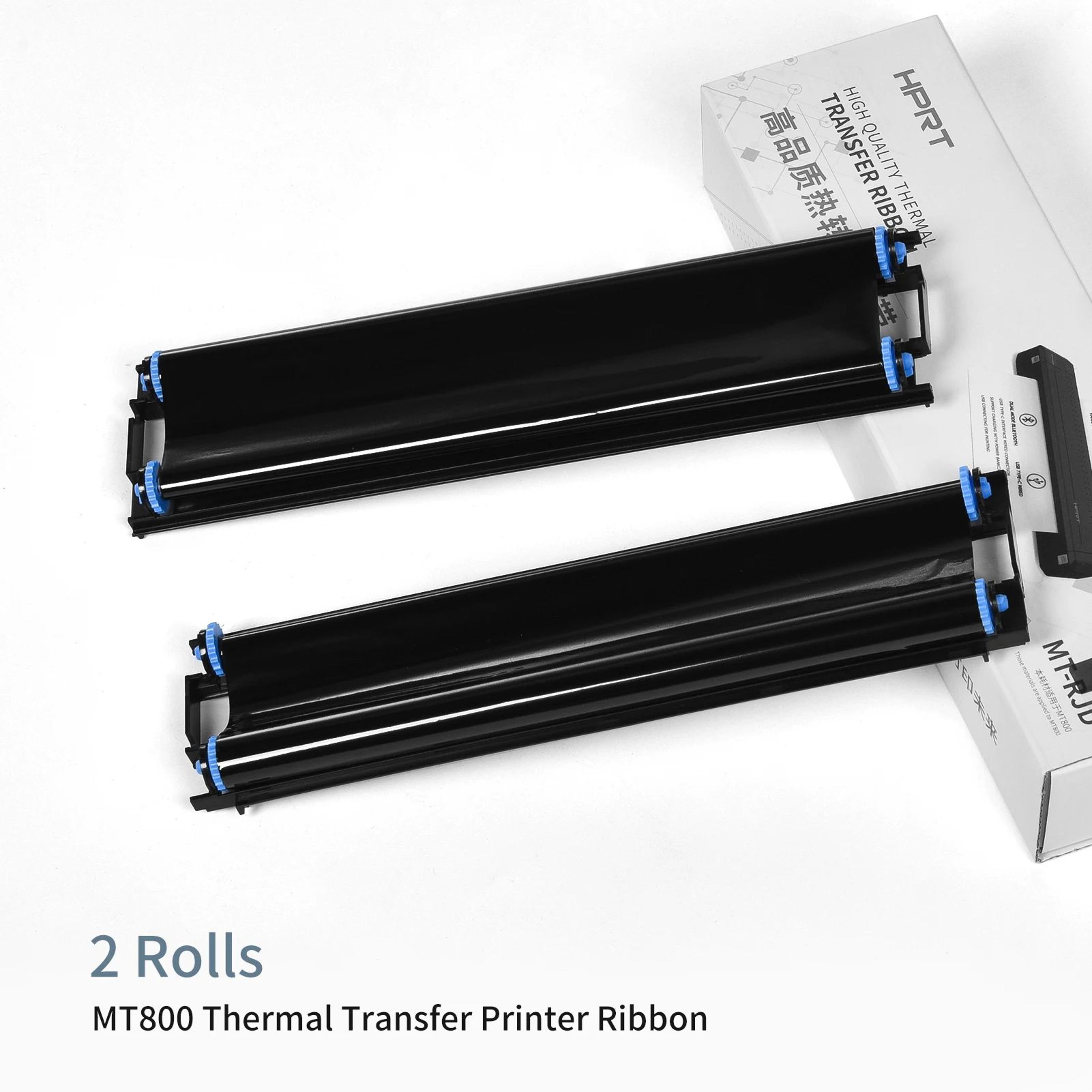 2 Rolls RFID Thermal Transfer Ribbon Refill For MT800 Portable A4 Printer 1