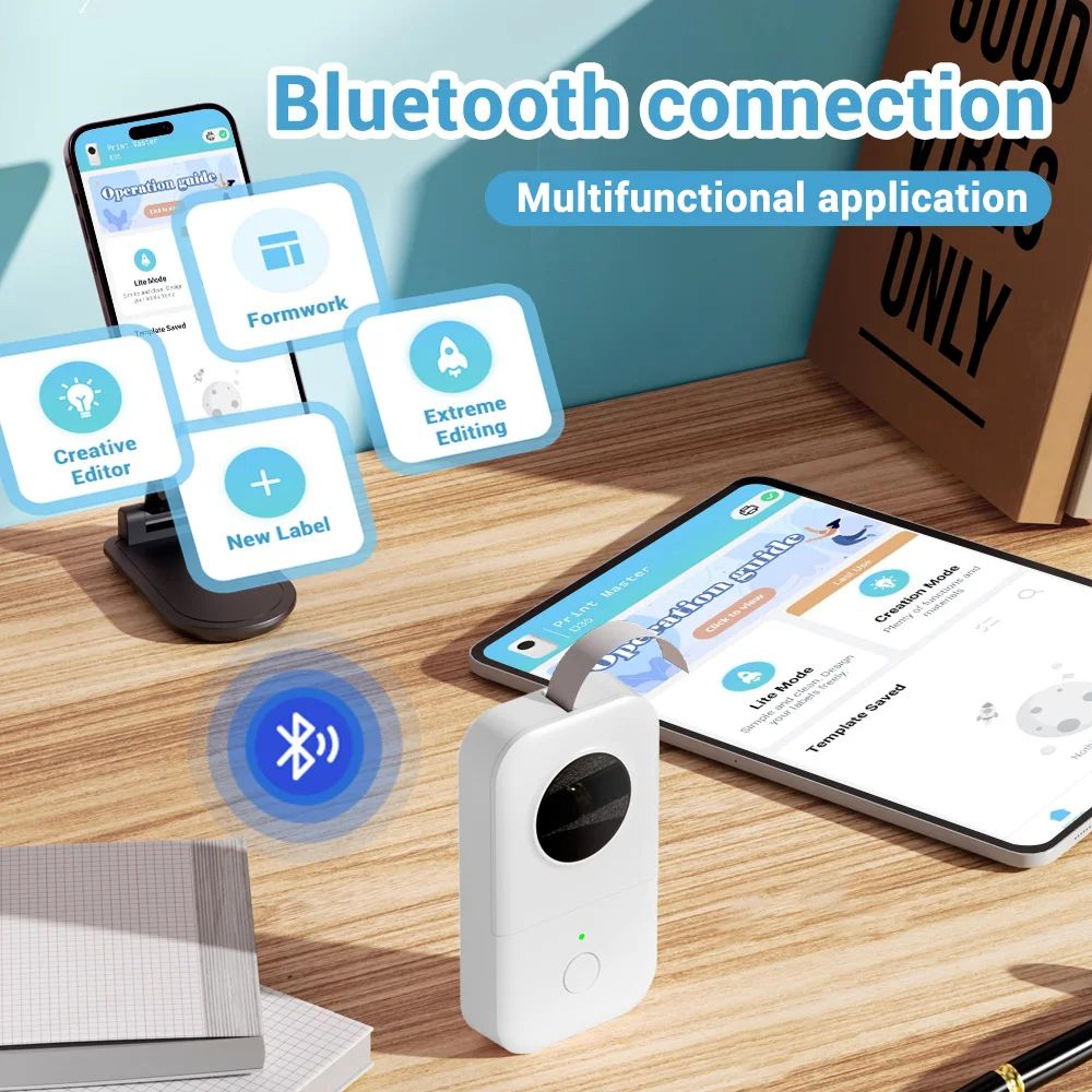 D30 Portable Bluetooth Thermal Label Maker For Home Office And School Organization 3