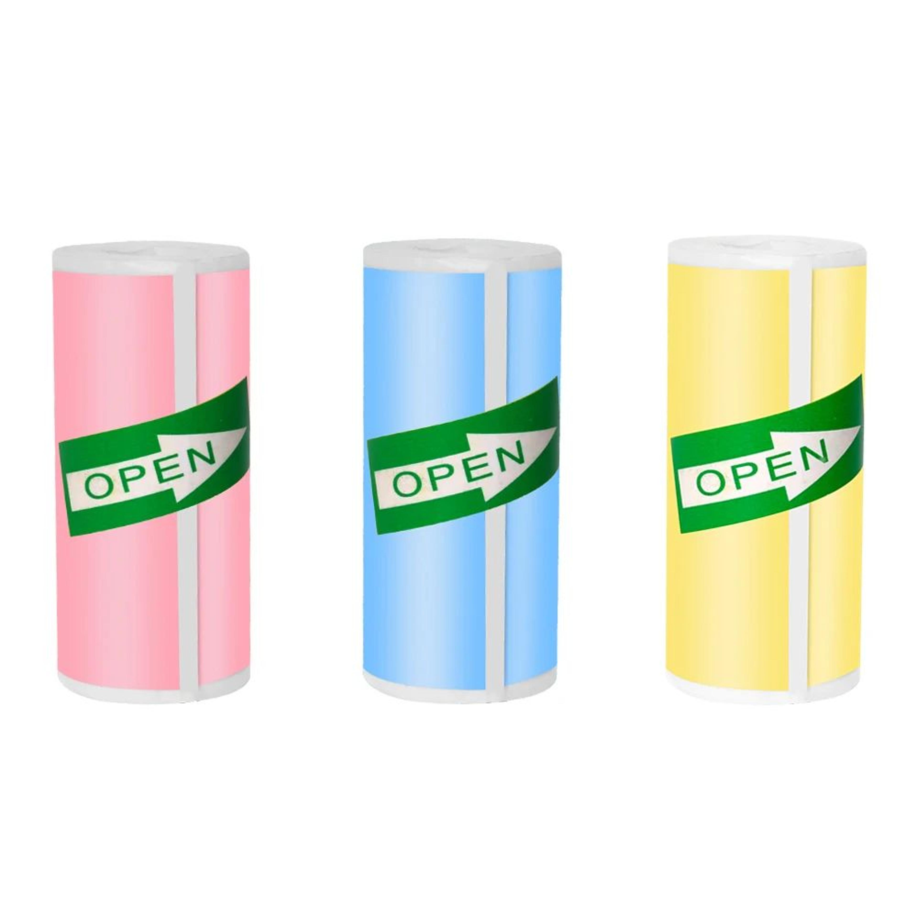 57 X 25mm Mini Thermal Printer Sticker Paper SelfAdhesive Colorful Label Rolls 9