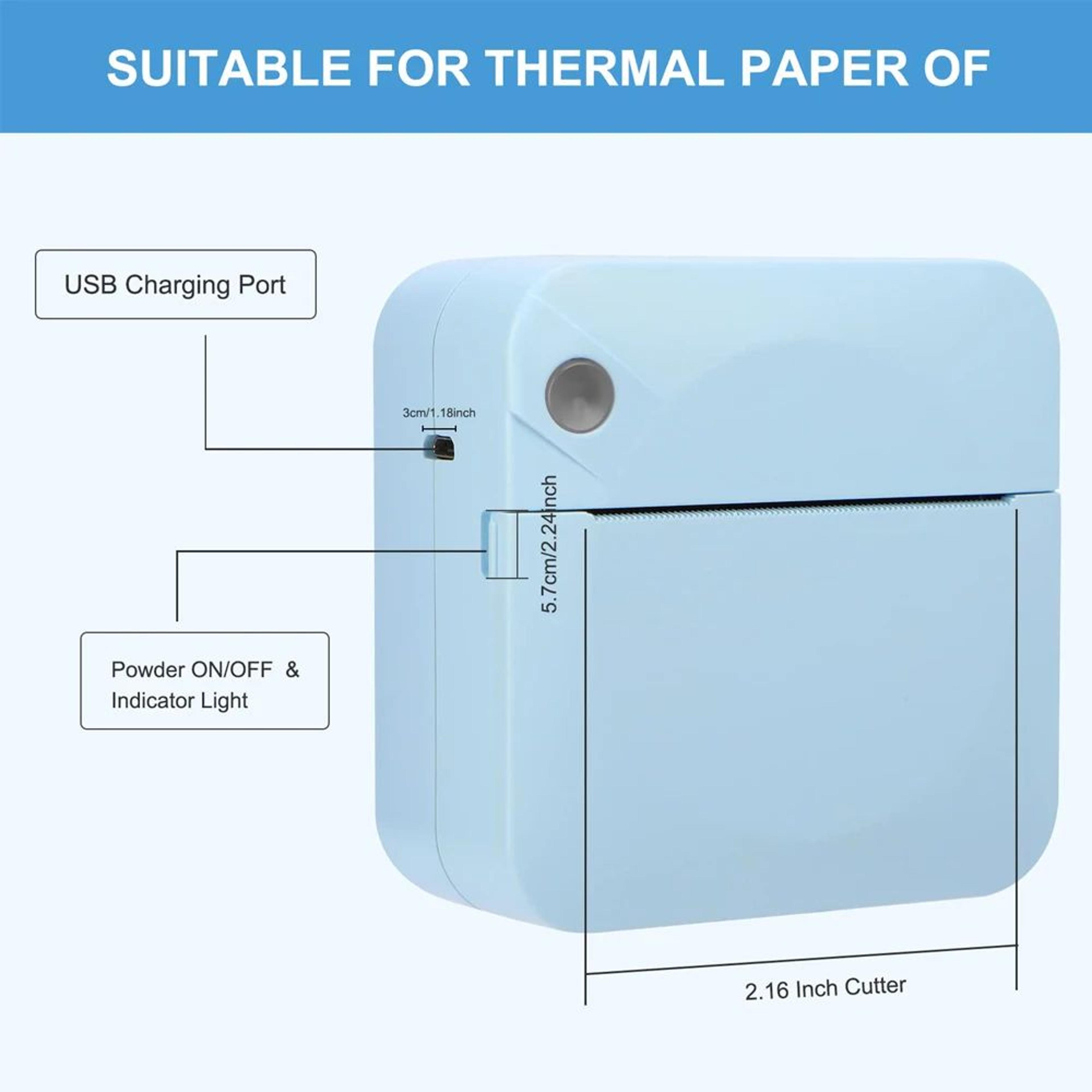 Portable Wireless Mini Thermal Printer For Photos Stickers And Labels 2