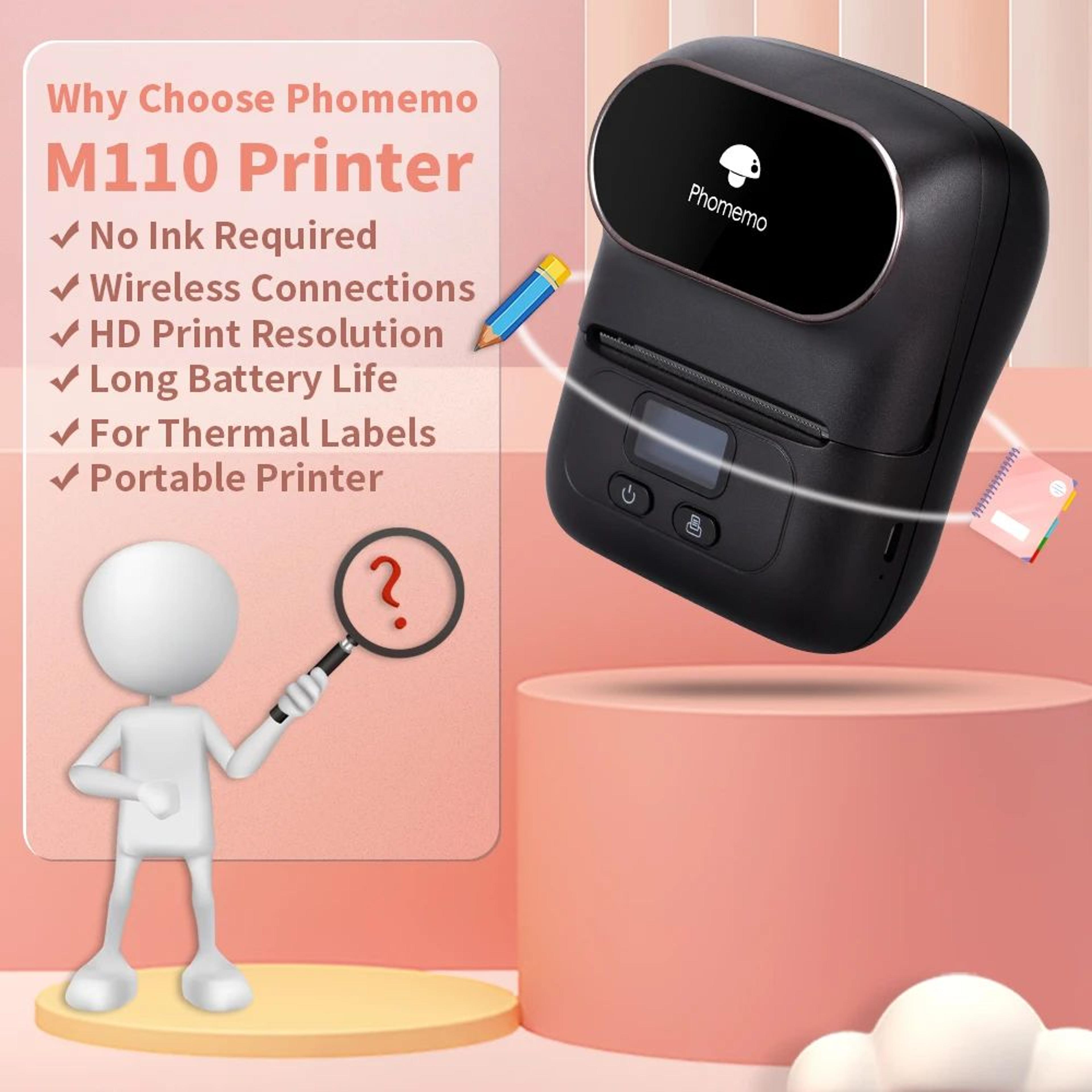M110 Portable Bluetooth Thermal Label Printer For Shipping Price Tags And Organization 3