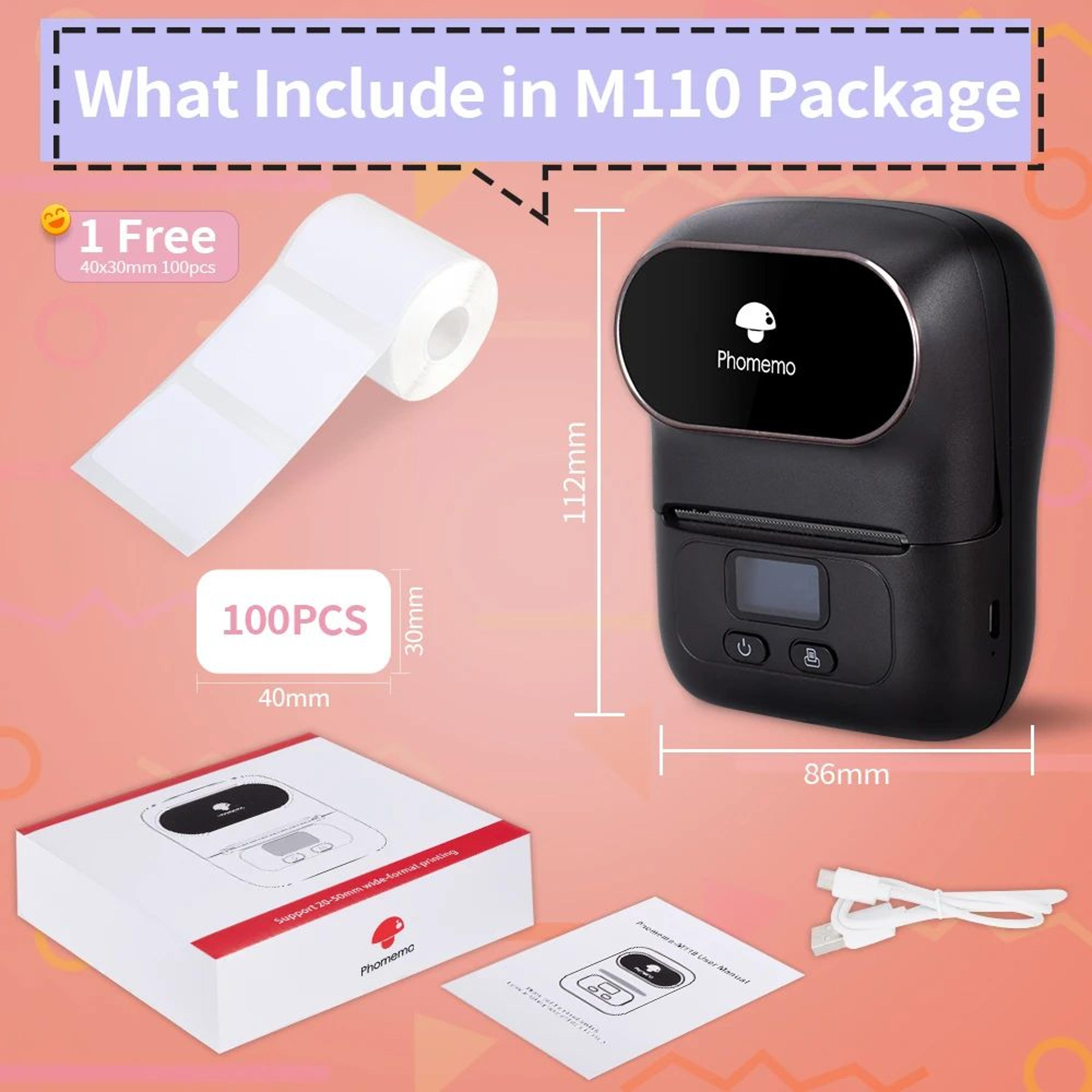 M110 Portable Bluetooth Thermal Label Printer For Shipping Price Tags And Organization 2