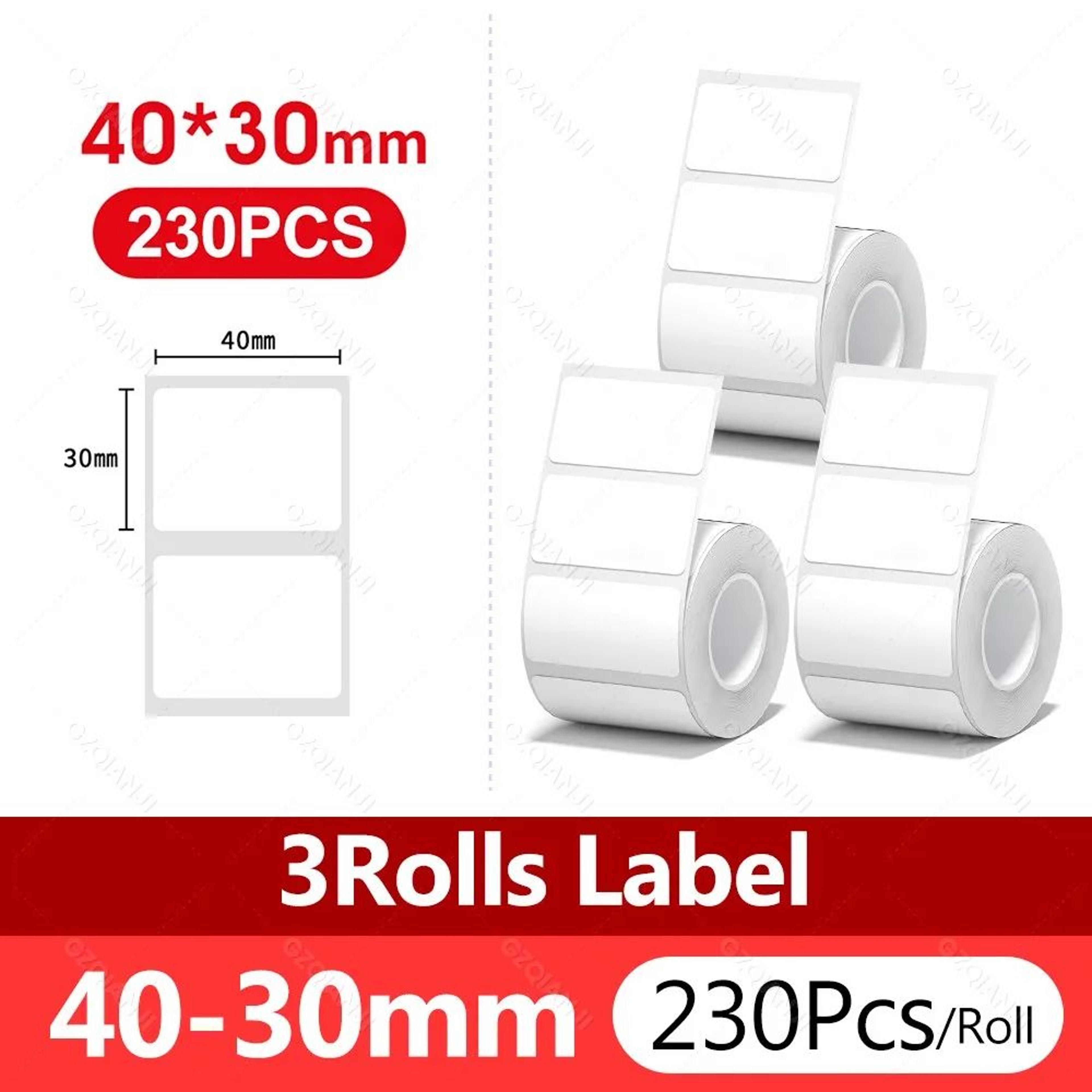 Waterproof White Thermal Label Paper Rolls For B1 B21 Printers  3510 Rolls 5