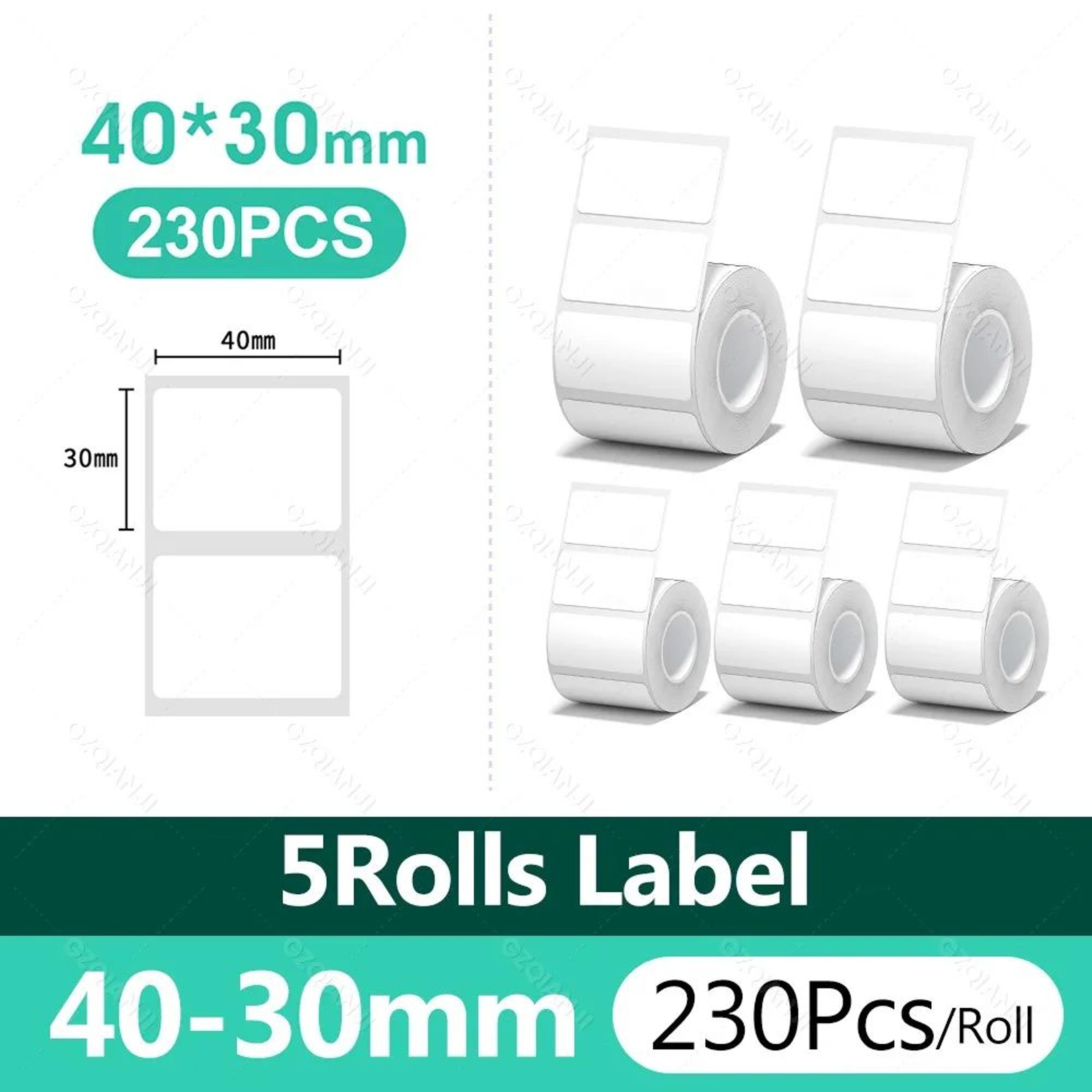 Waterproof White Thermal Label Paper Rolls For B1 B21 Printers  3510 Rolls 8