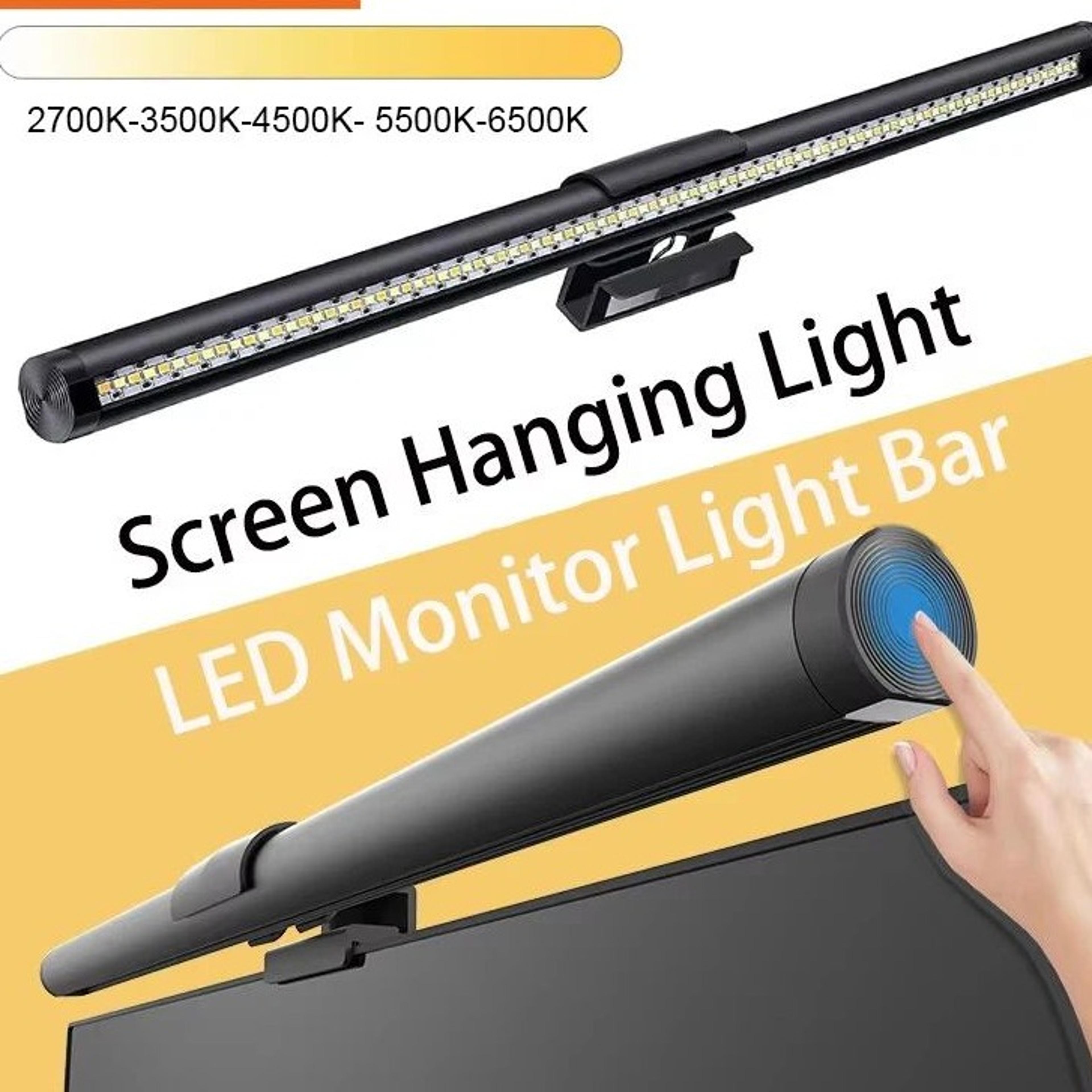 usb led monitor light bar with stepless dimming for reading and eye comfort