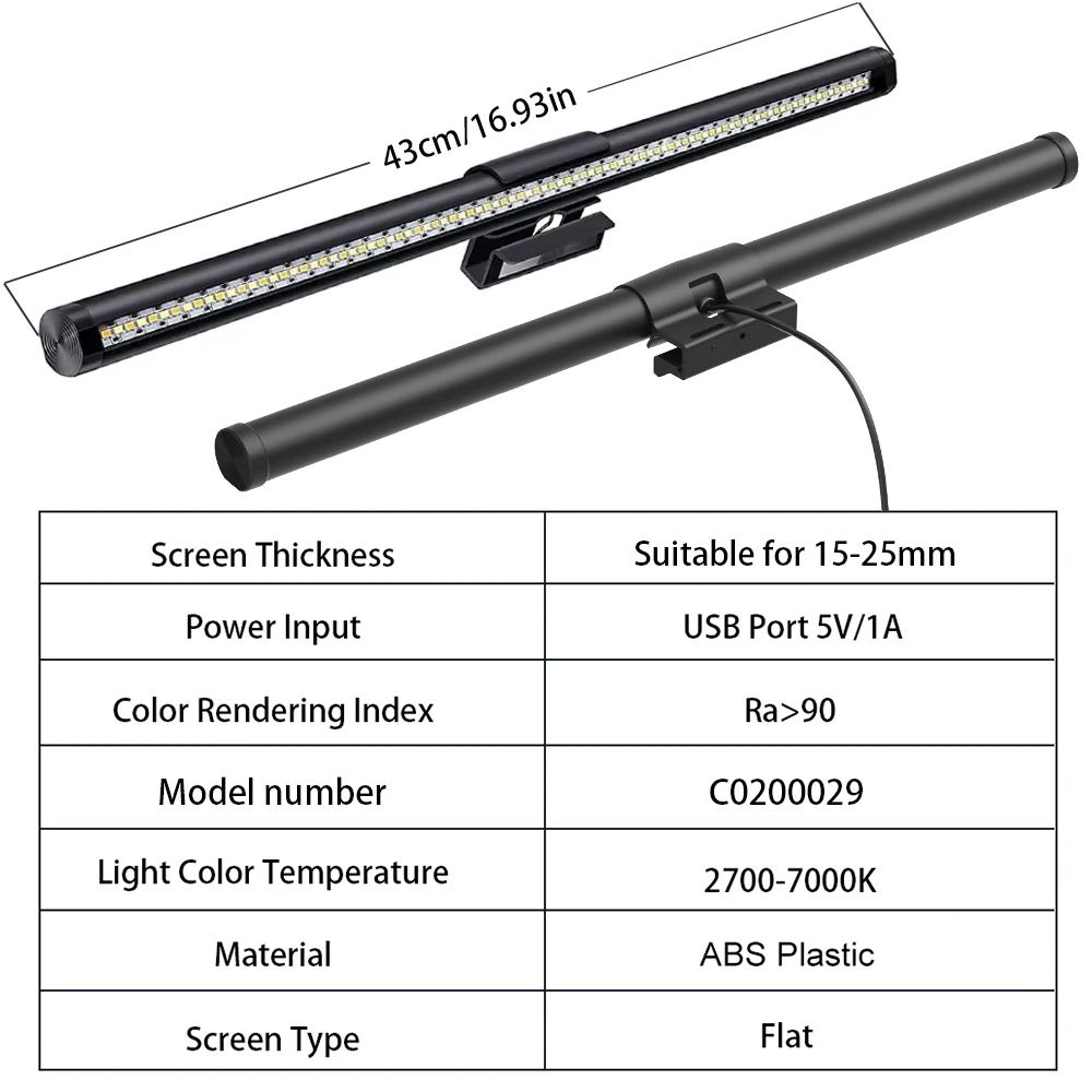 USB LED Monitor Light Bar With Stepless Dimming For Reading And Eye Comfort 6