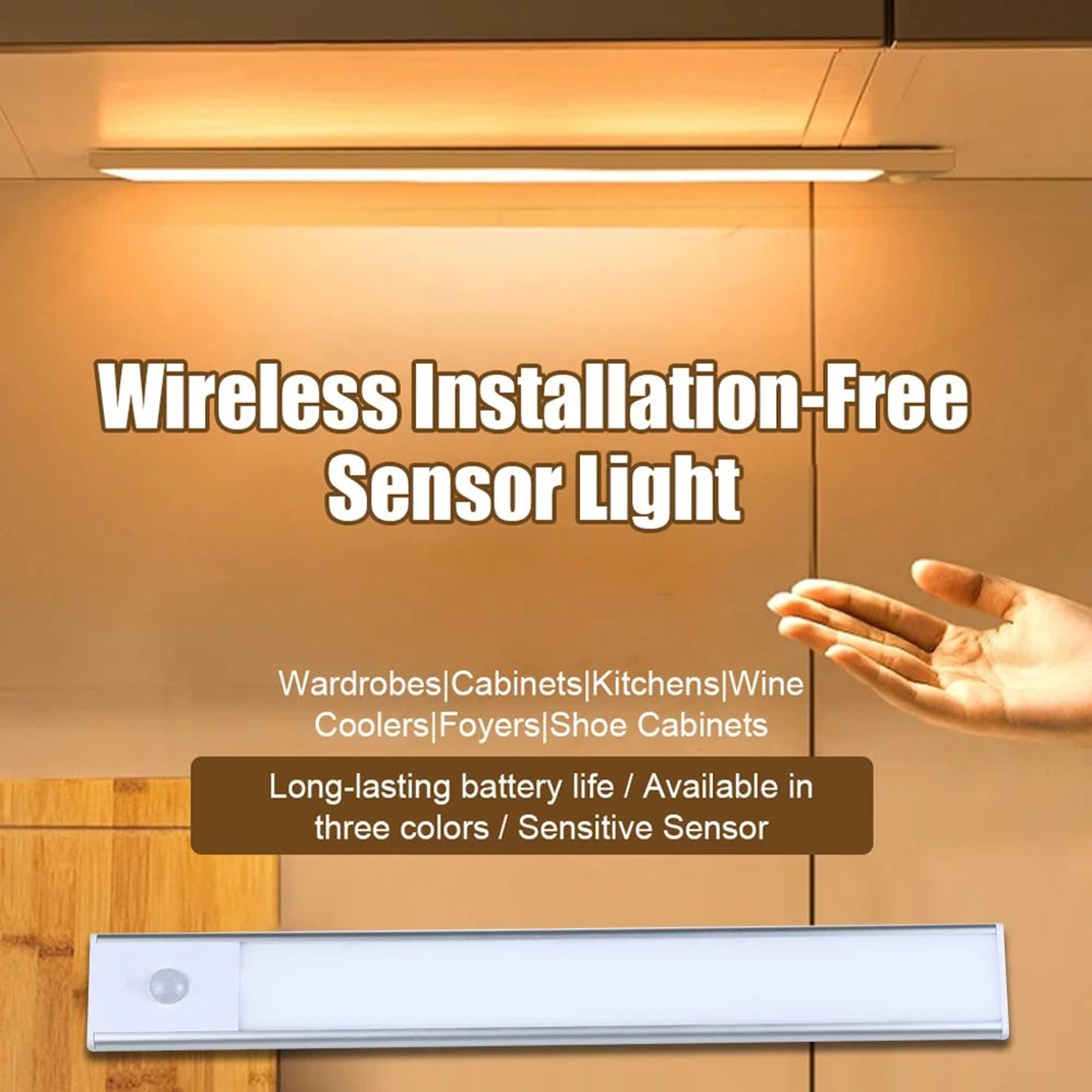 USB Rechargeable LED Motion Sensor Under Cabinet Light Bar For Kitchen Closet And Bedroom 1