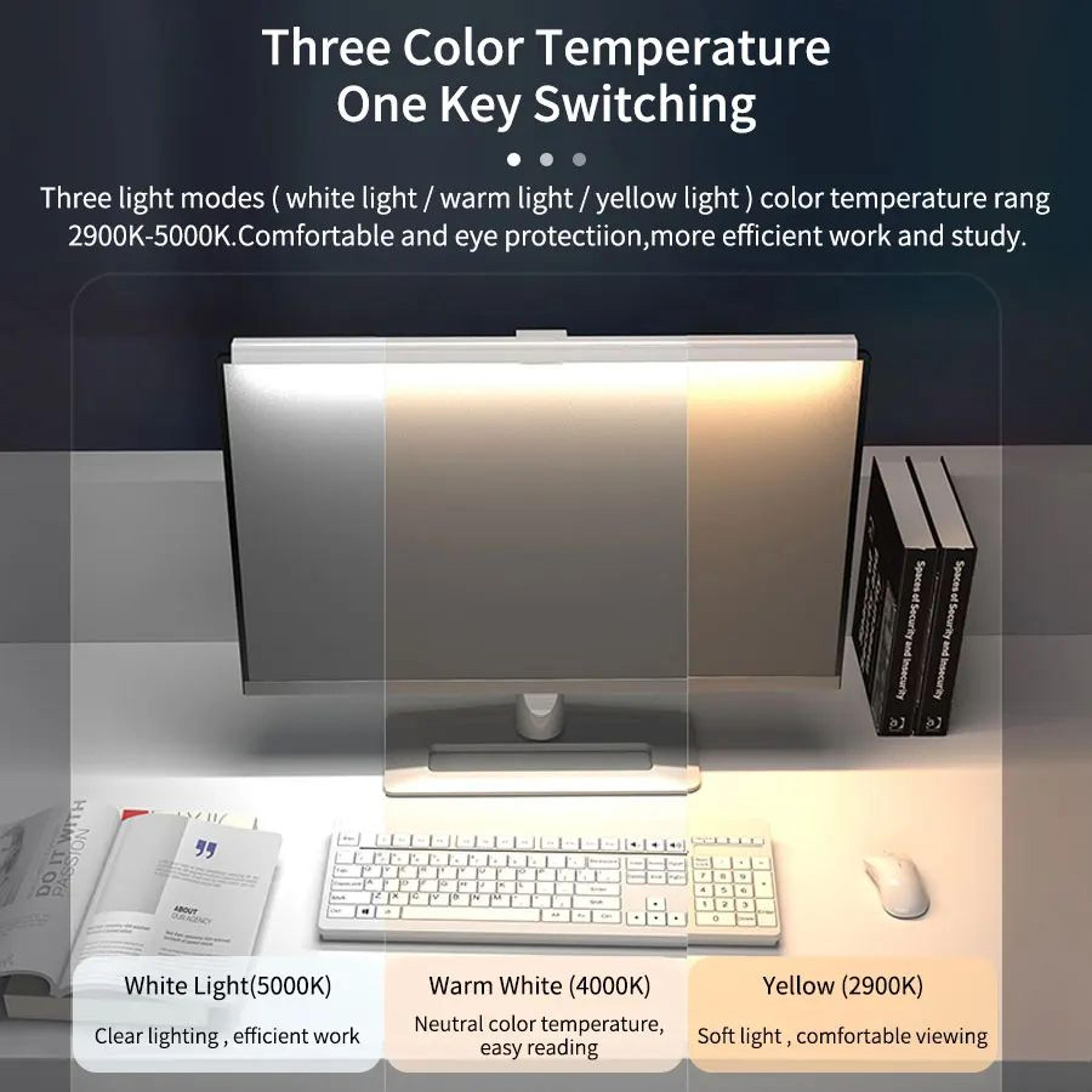 197 Inch USB LED Monitor Light Bar With Stepless Dimming For Reading And Desk Lighting 5