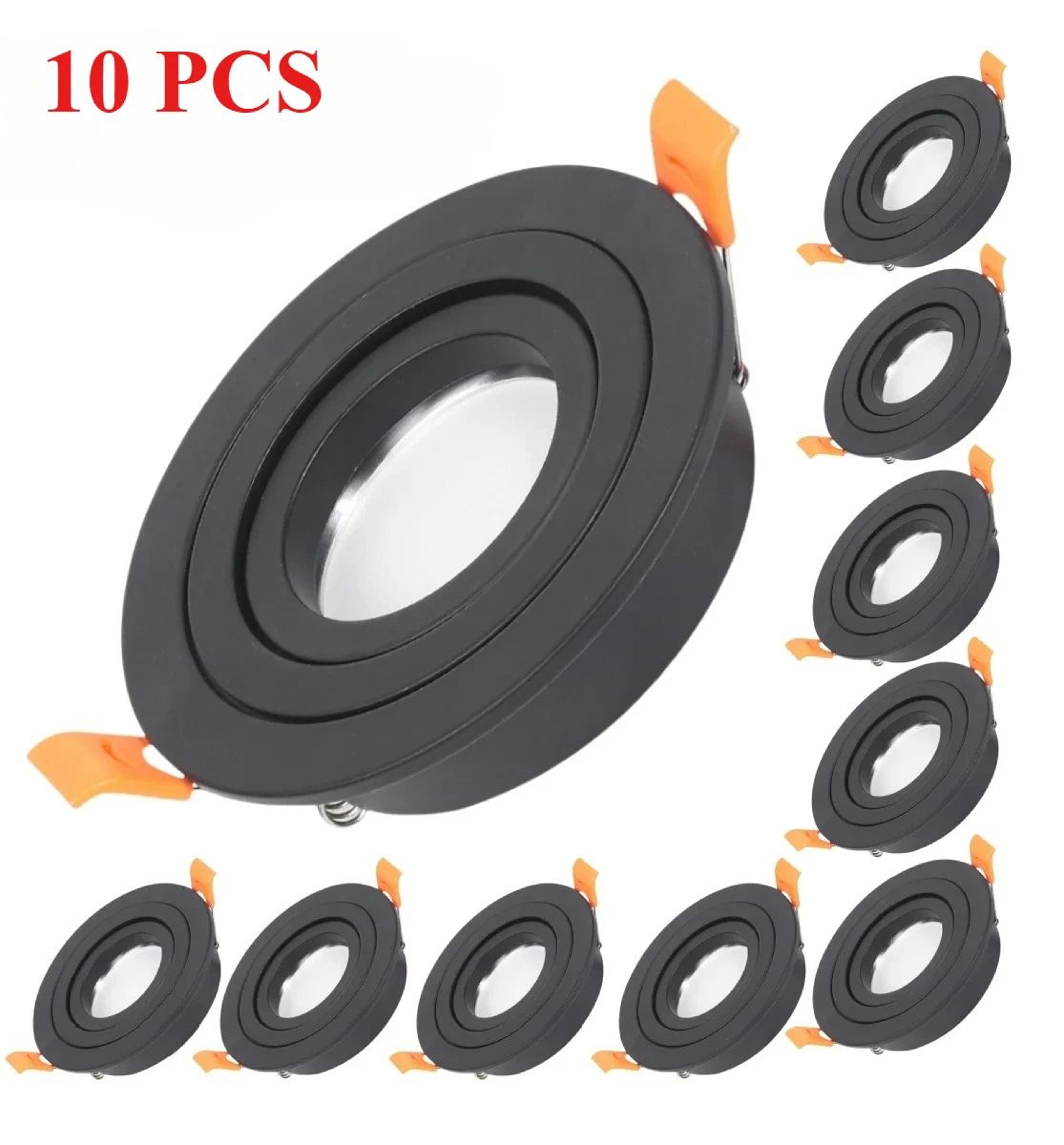 Adjustable Round Recessed LED Spotlight Frame GU10 MR16 Ceiling Downlight Holder 210PCS 8