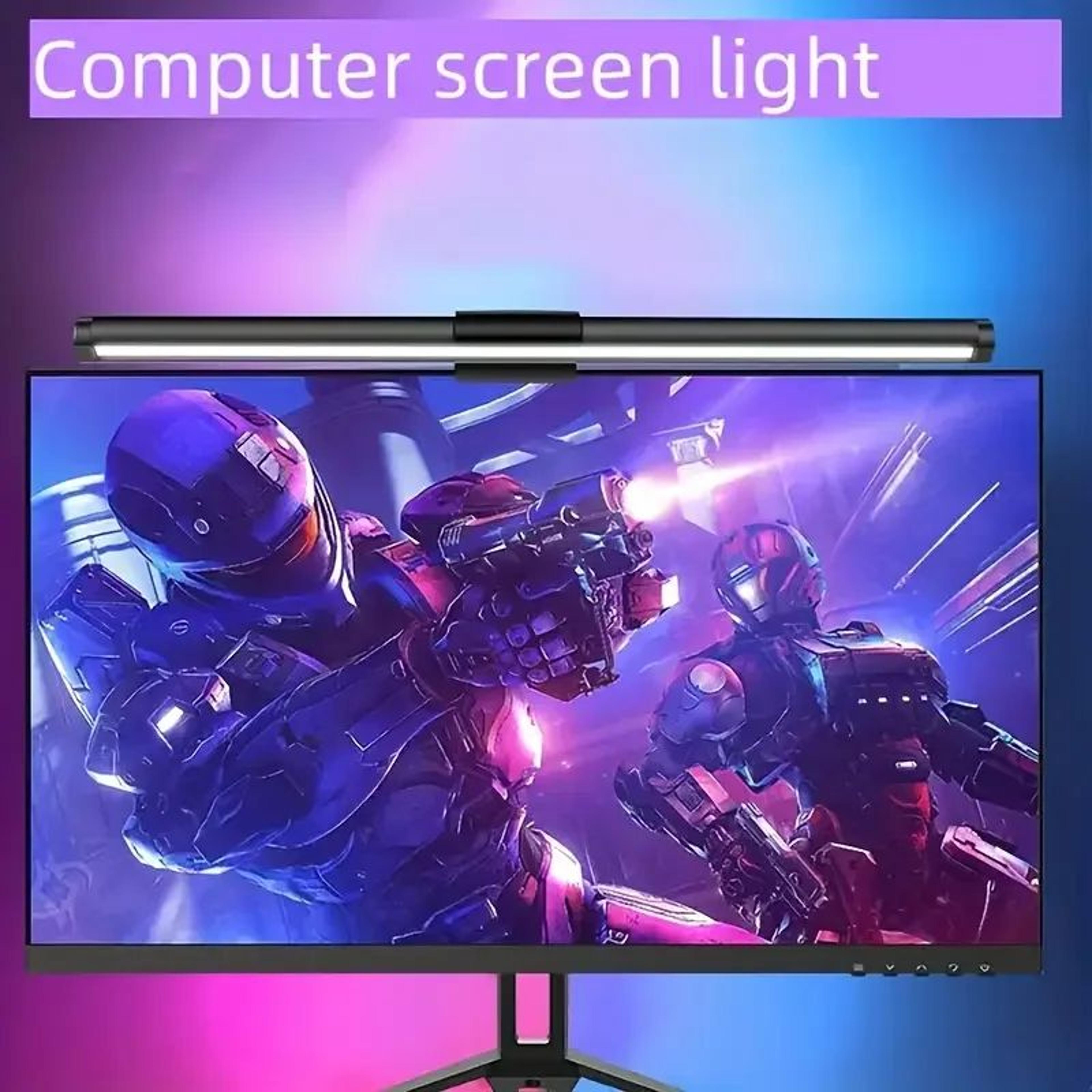 15.75 inch rgb monitor light bar with stepless dimming for gaming and office desk