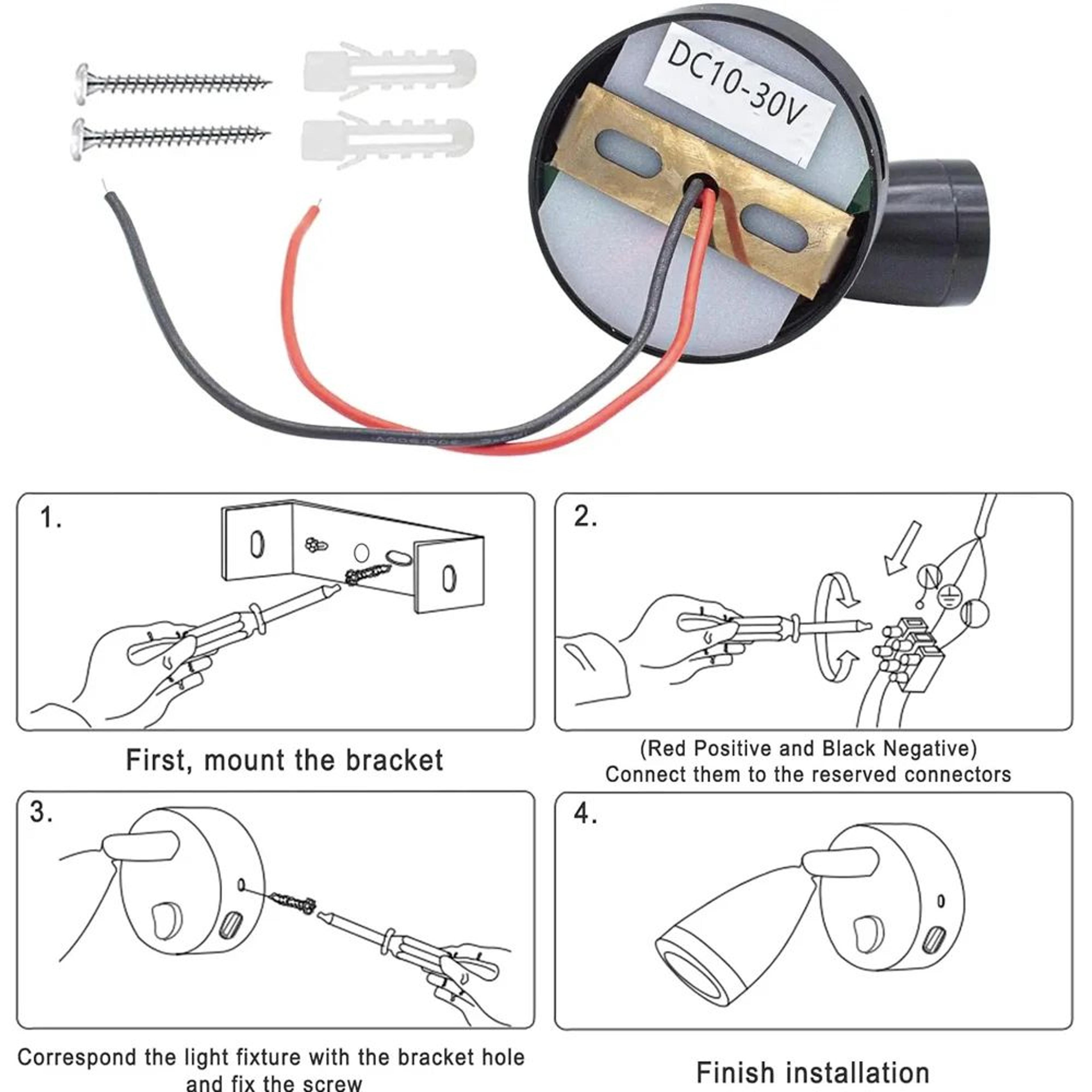 12V 24V LED RV Reading Light With USB Charging Port And Switch For Camper Boat And Bedroom 5