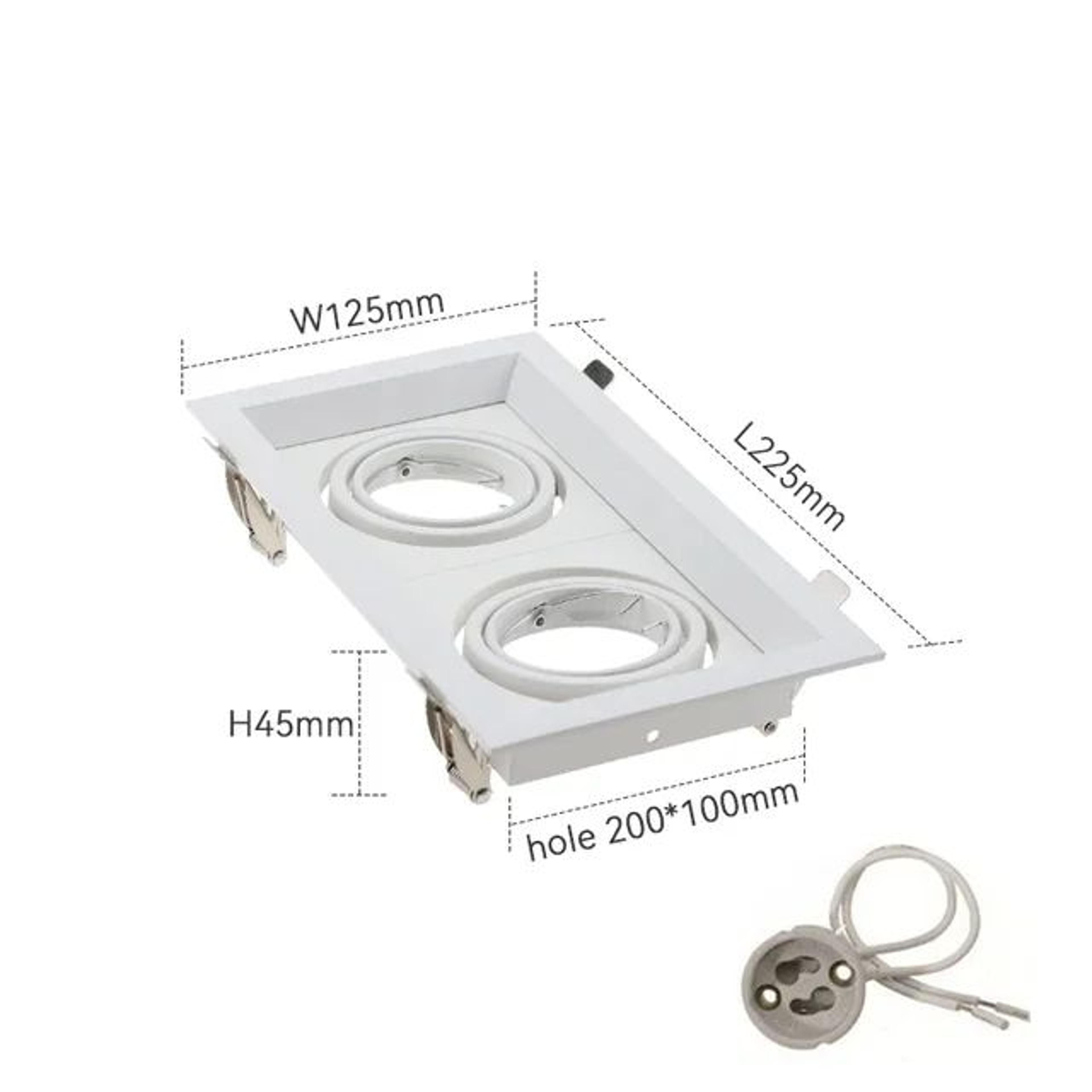 Adjustable Square Recessed Ceiling Light Frame For GU10 MR16 LED Spotlights 10