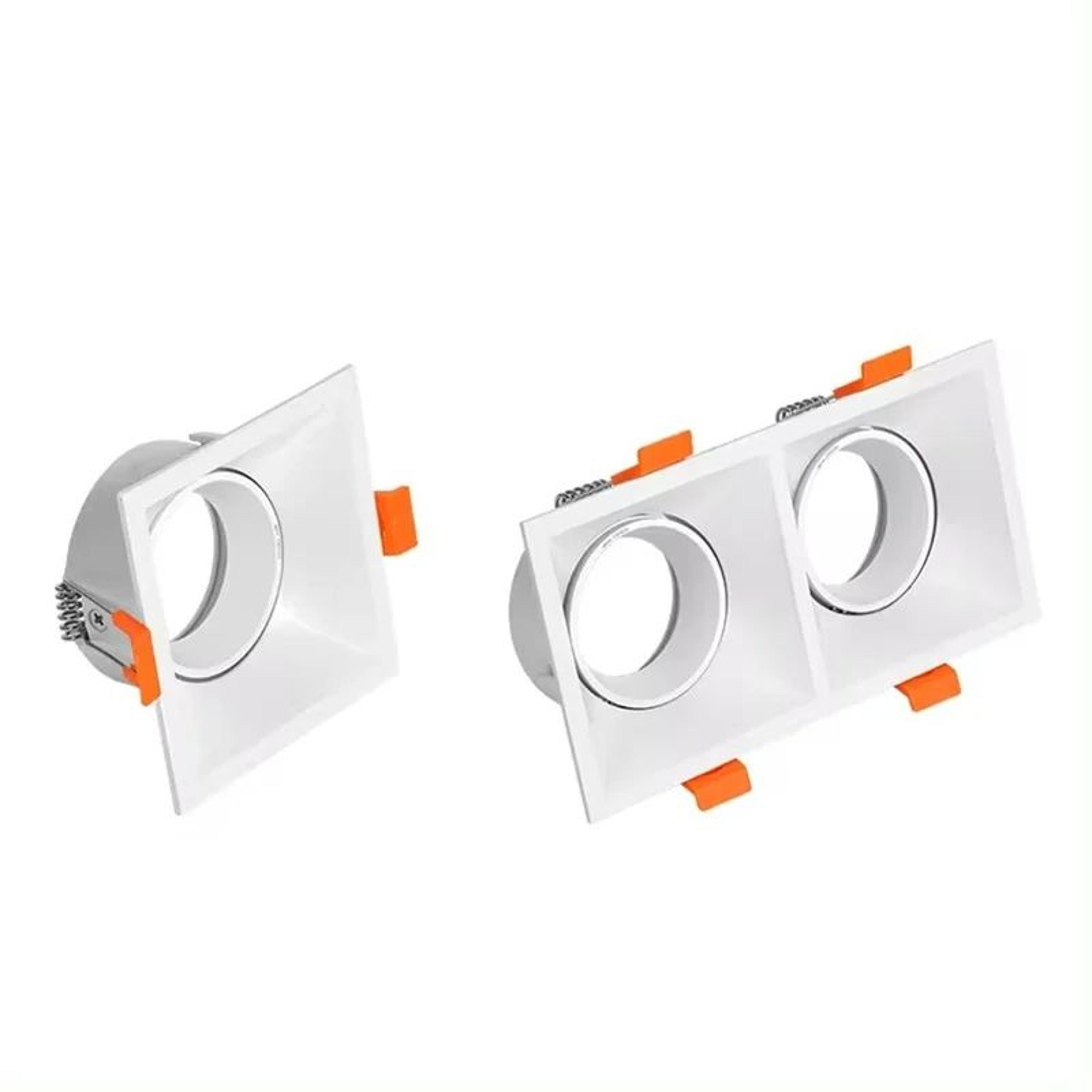 double recessed led spotlight frame gu10 mr16 rectangular aluminum ceiling downlight housing