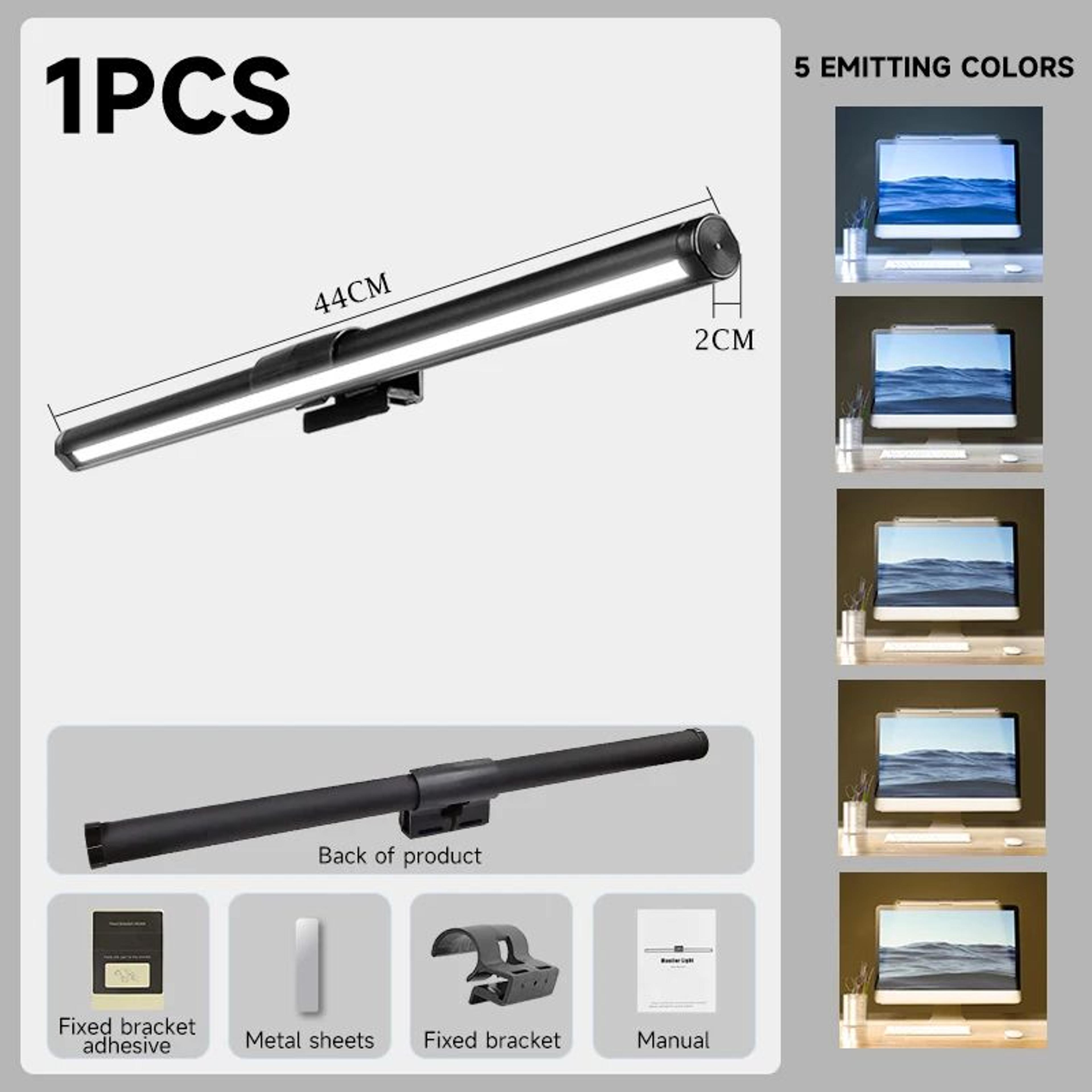 USB LED Monitor Light Bar With RGB Backlight And Dimmable Reading Lamp 7
