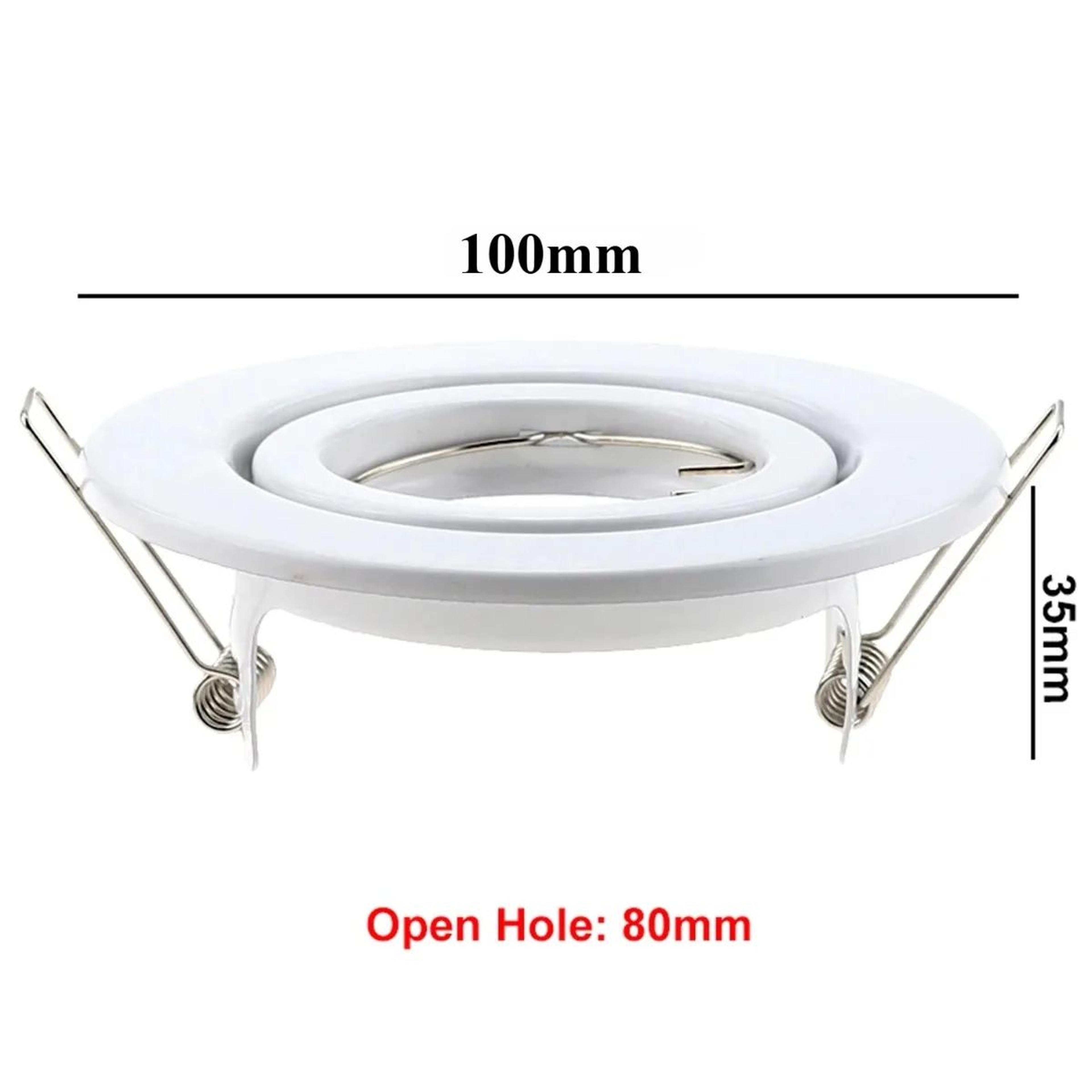 Round Metal Recessed Downlight Frame For GU10 MR16 GU53 Ceiling Spotlights 7