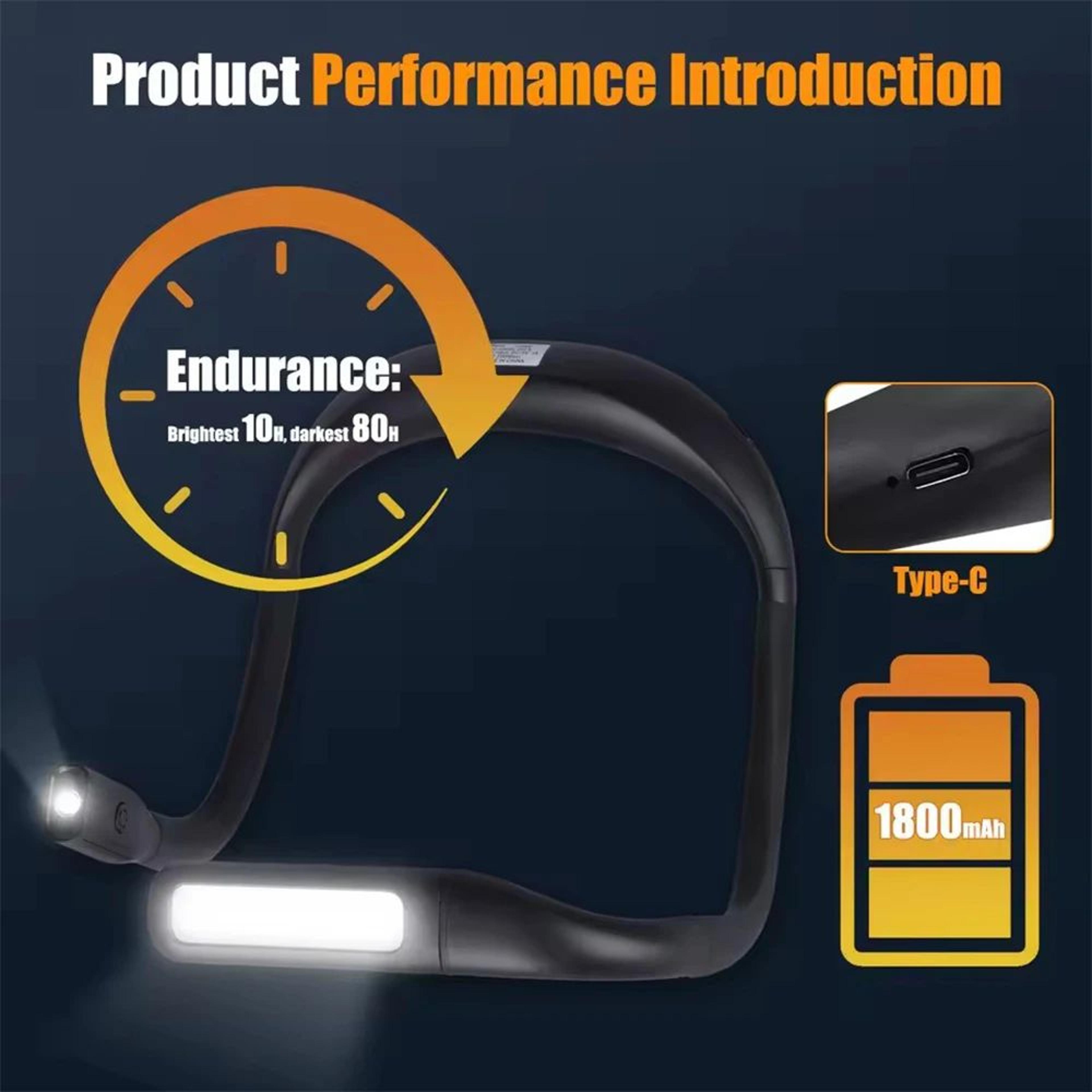 Rechargeable LED Neck Reading Light With Flexible Arms For HandsFree Reading And Camping 2