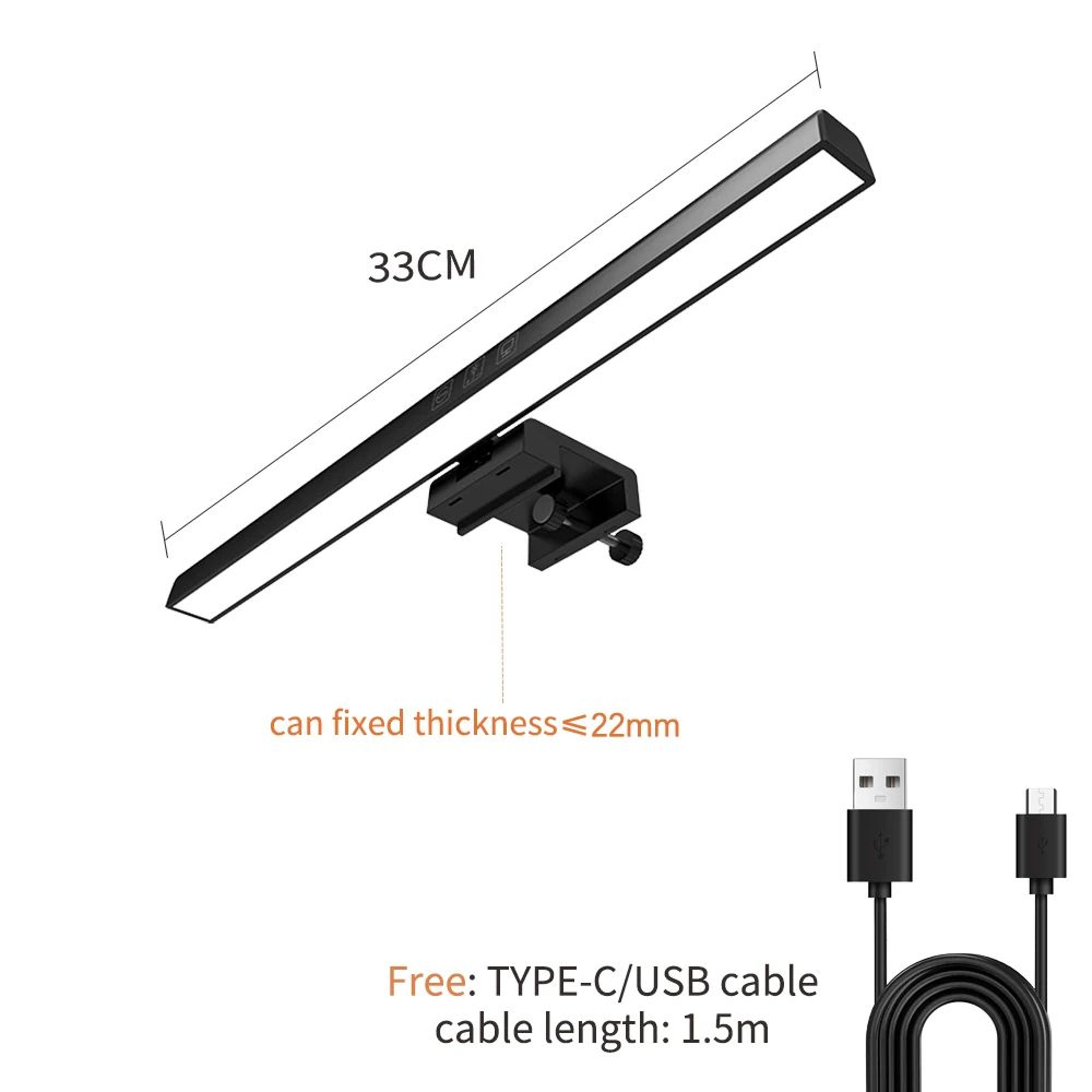 Adjustable LED Monitor Light Bar With Dimmable Screen Lighting For Home Office And Study 9