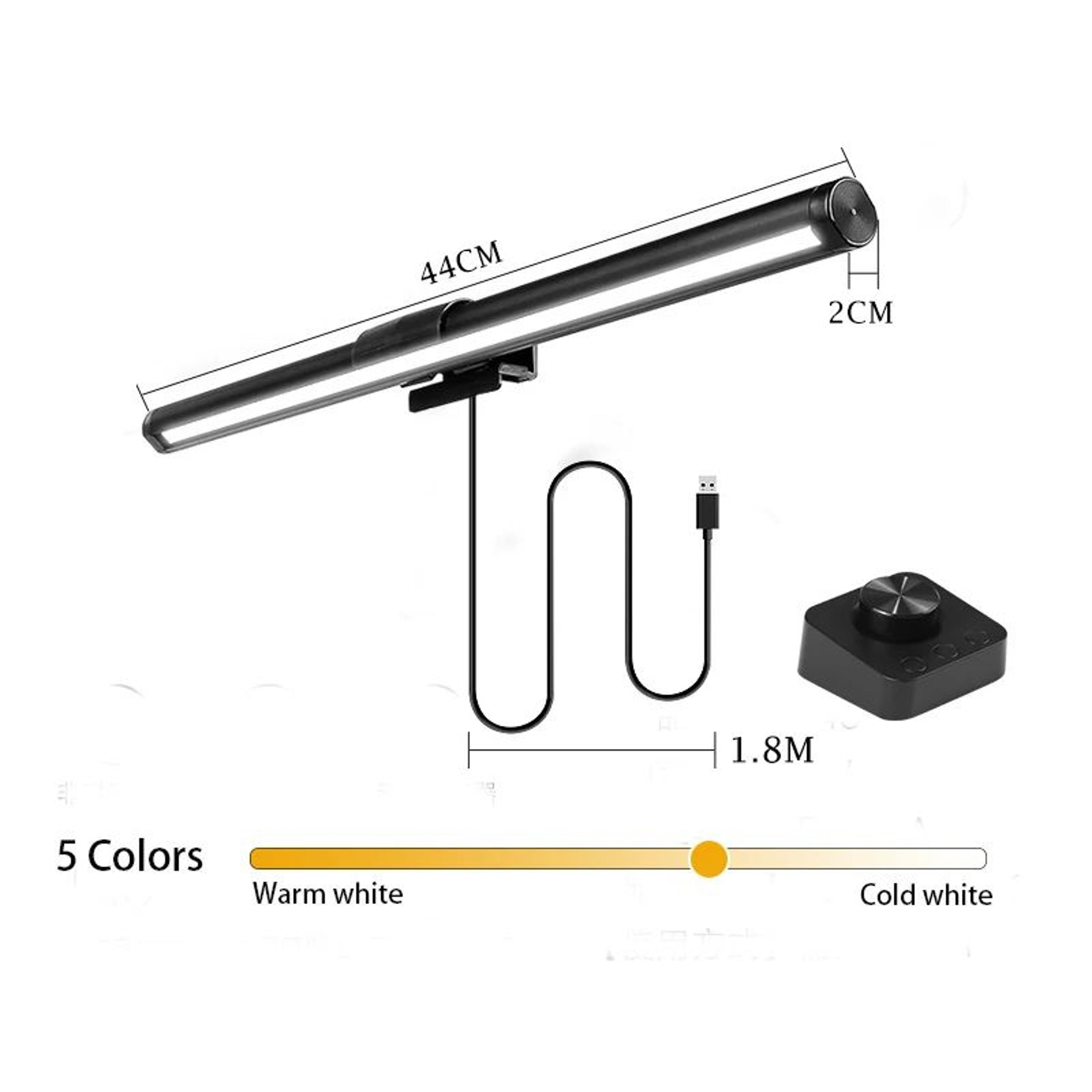 led monitor light bar with remote control and stepless dimming for comfortable desk lighting