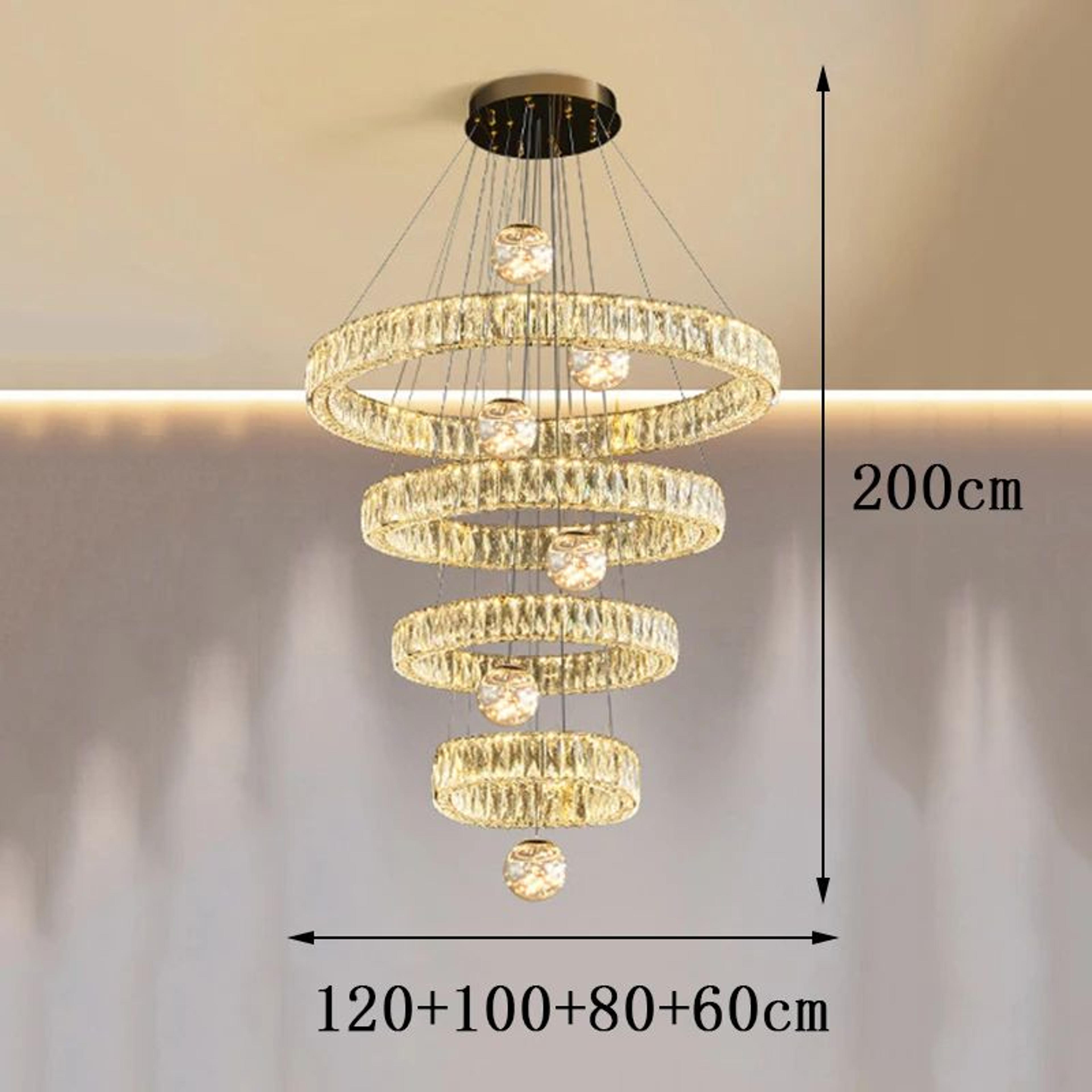 Luxury Crystal Pendant Chandelier Ceiling Light For Living Room And Bedroom 15