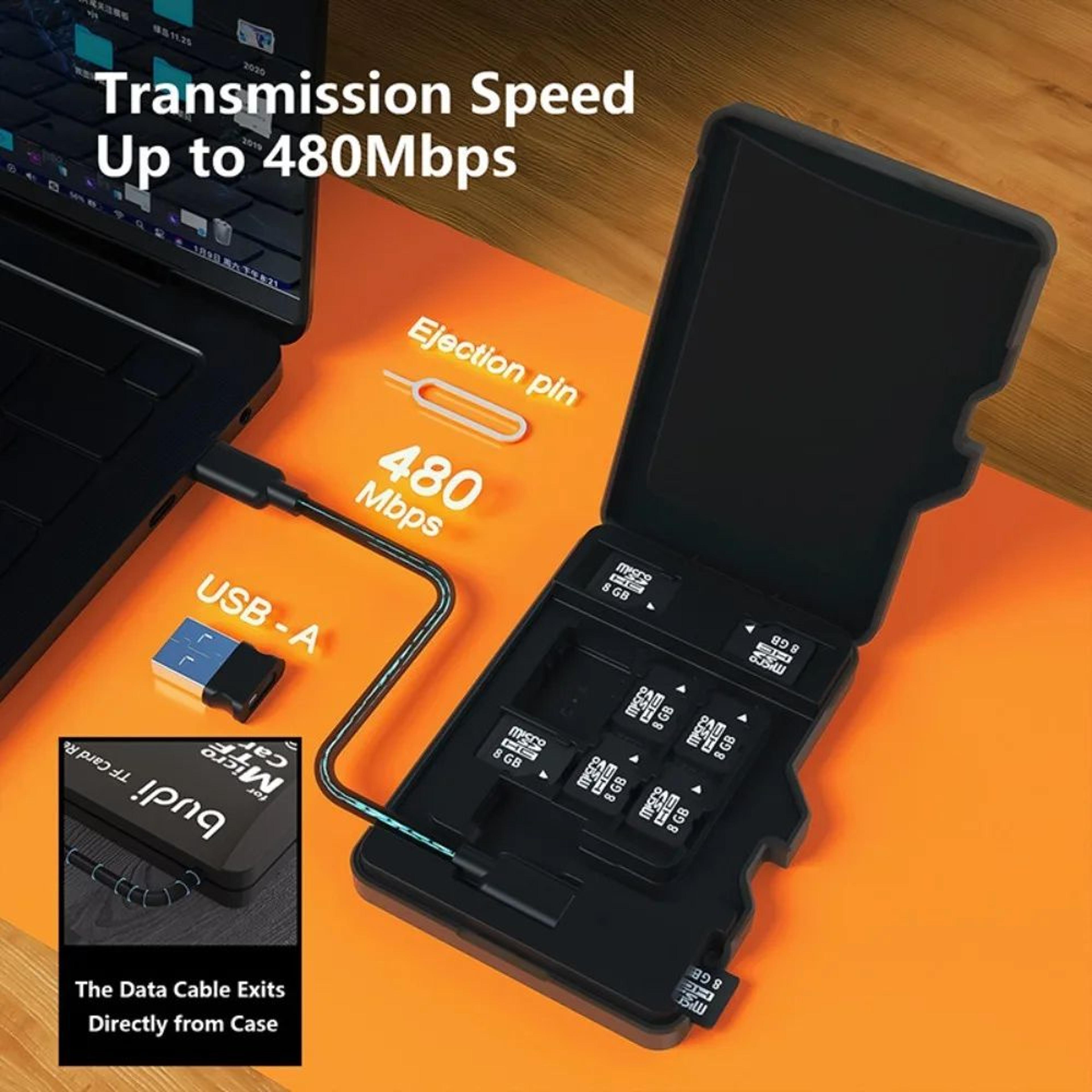 Portable TF Memory Card Storage Case With USB TypeC Card Reader 4