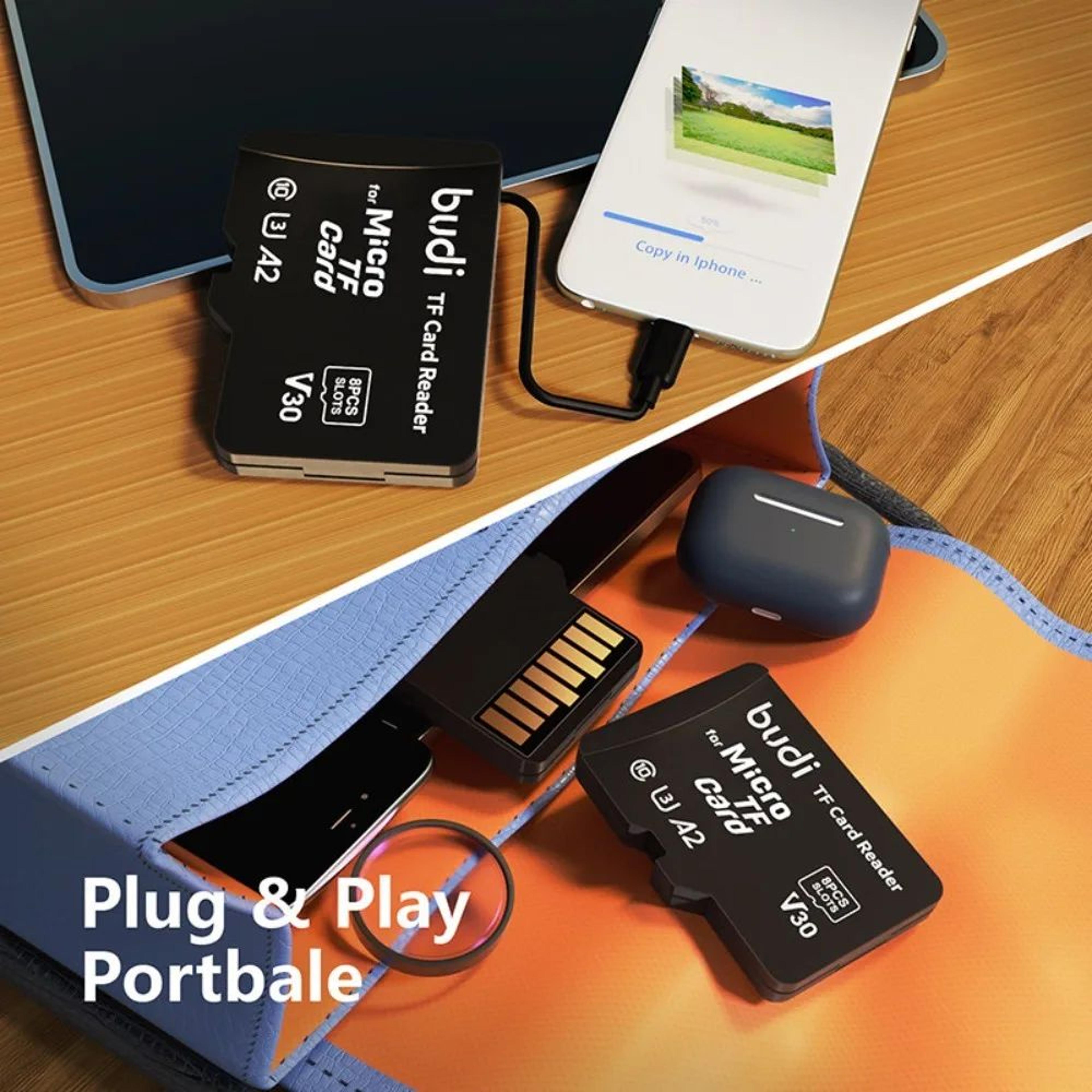 Portable TF Memory Card Storage Case With USB TypeC Card Reader 2