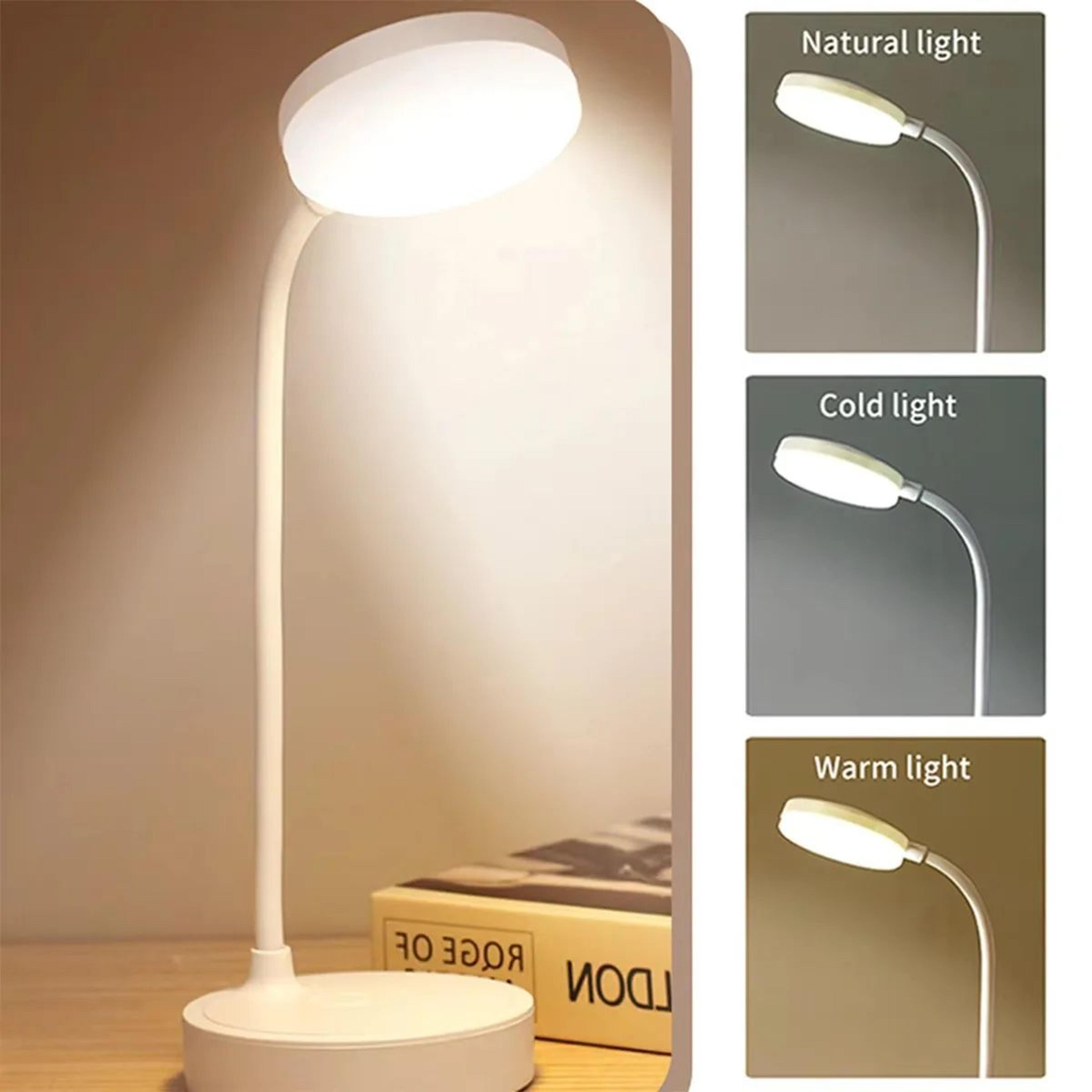 portable usb led desk lamp with 3 color modes and stepless dimming