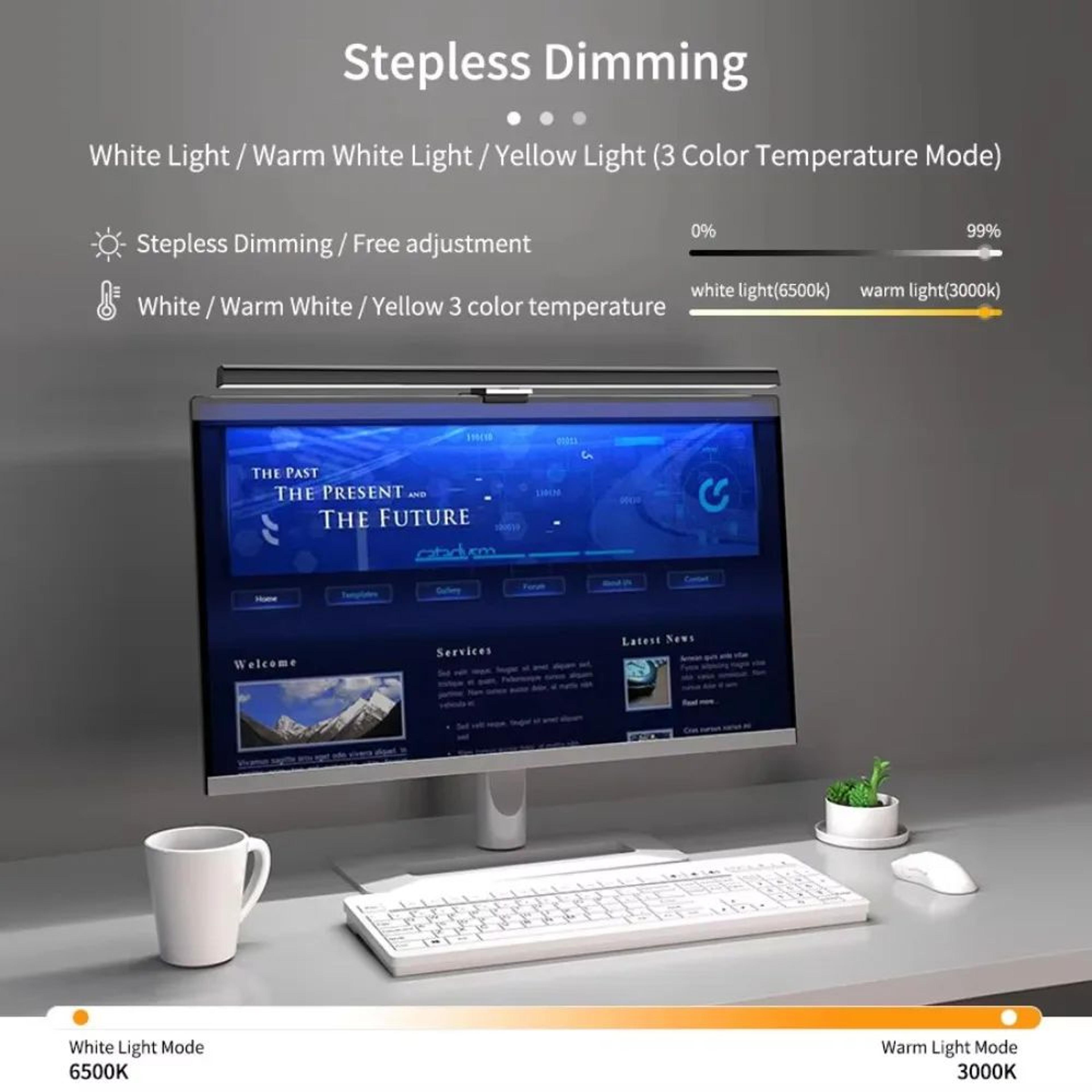 197 Inch USB LED Monitor Light Bar With Stepless Dimming For Reading And Office Desk 2