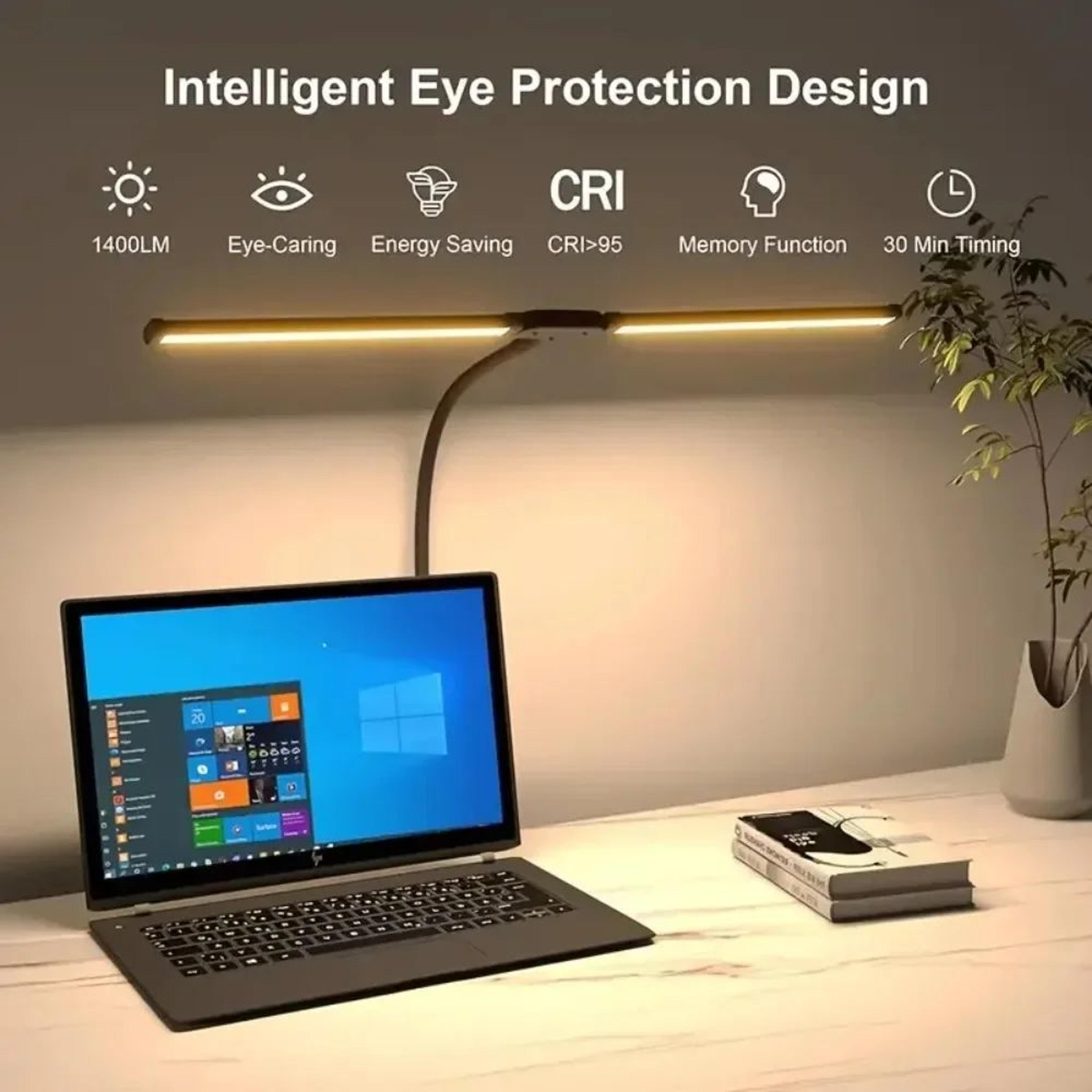 Double Head LED ClipOn Desk Lamp With Adjustable Brightness 3 Lighting Modes And USB Power 3