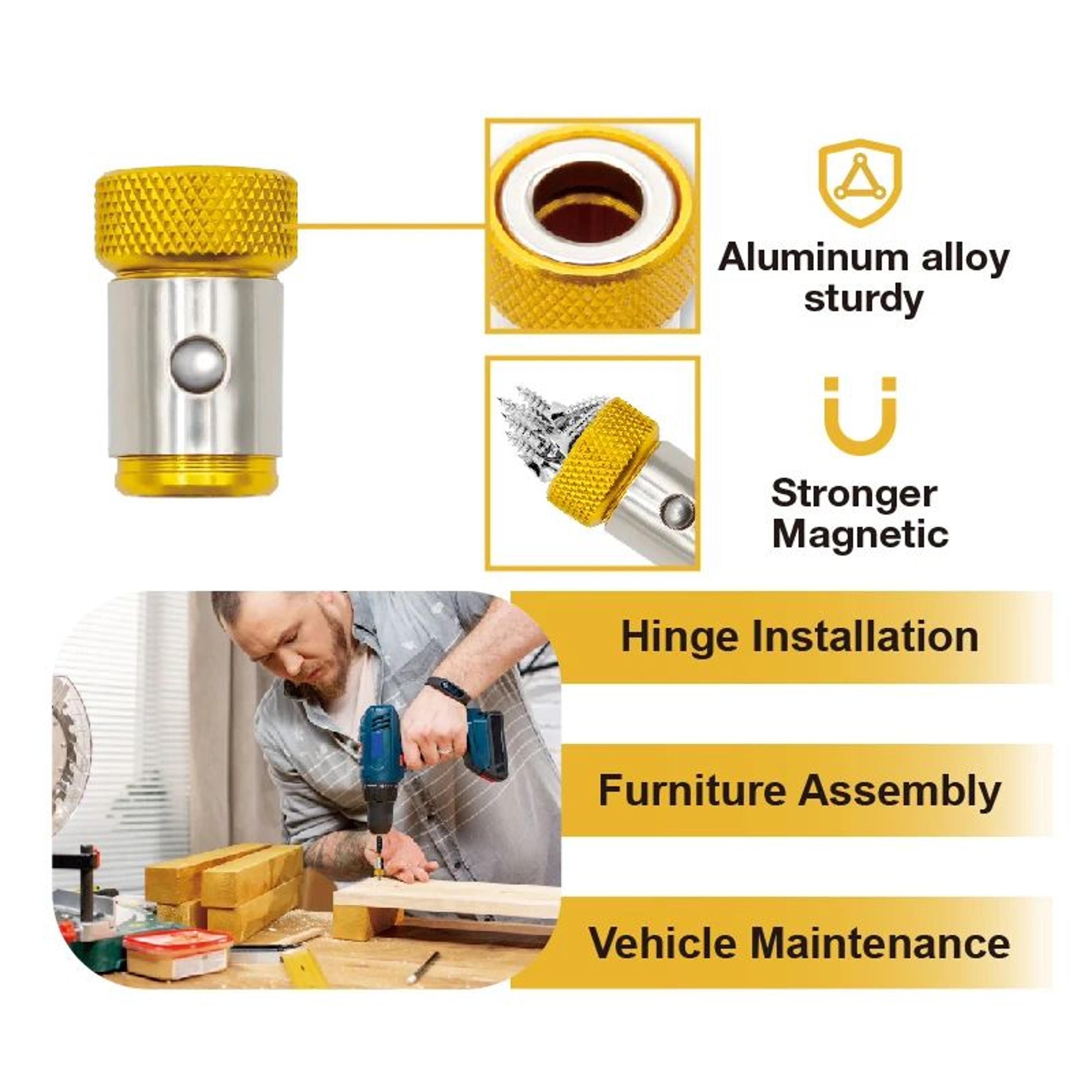 Universal 14 Inch Magnetic Screwdriver Bit Holder With Steel Sleeve And Positioning Ring 4