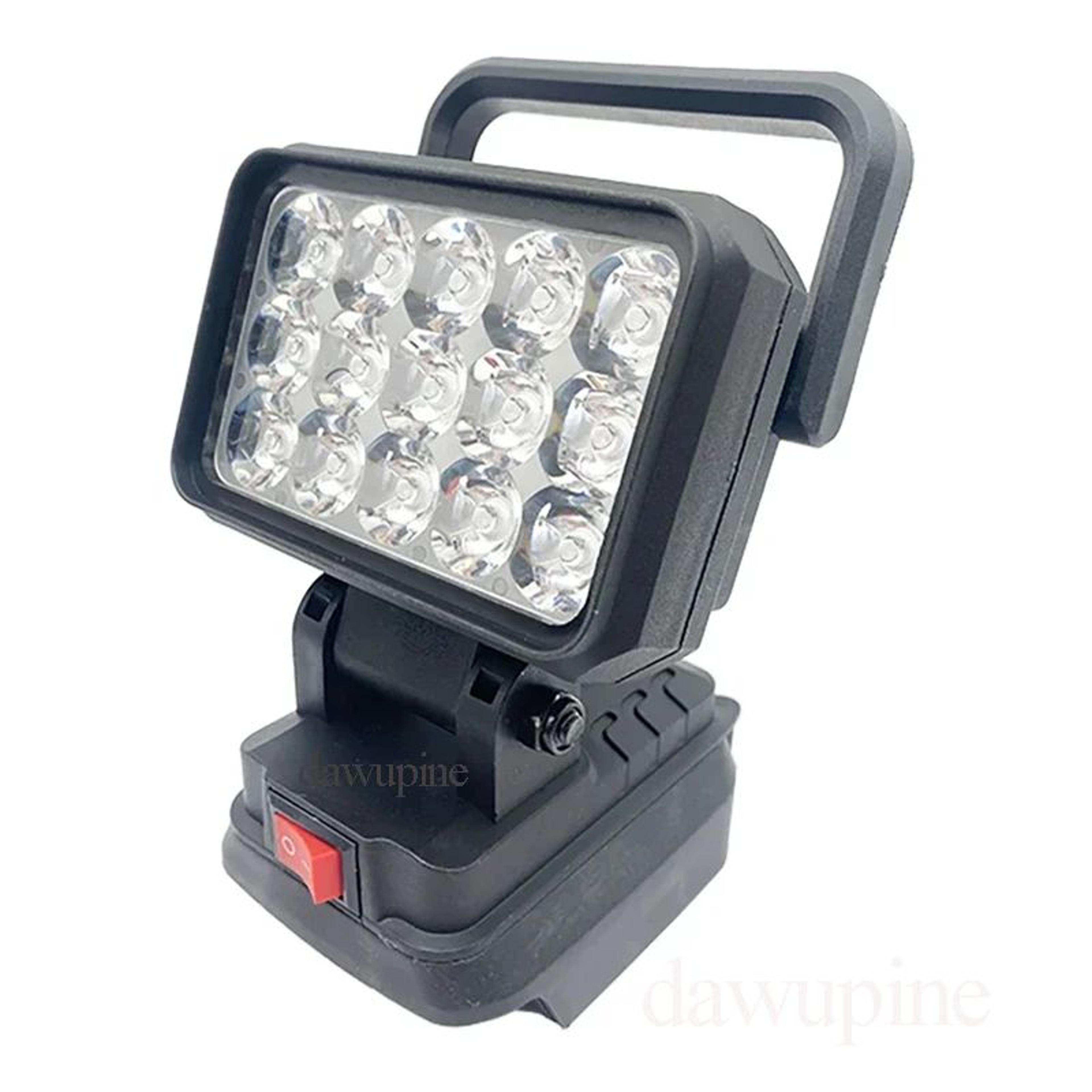15 LED Cordless Work Light For 18V LiIon Batteries Portable Spotlight Flashlight 2