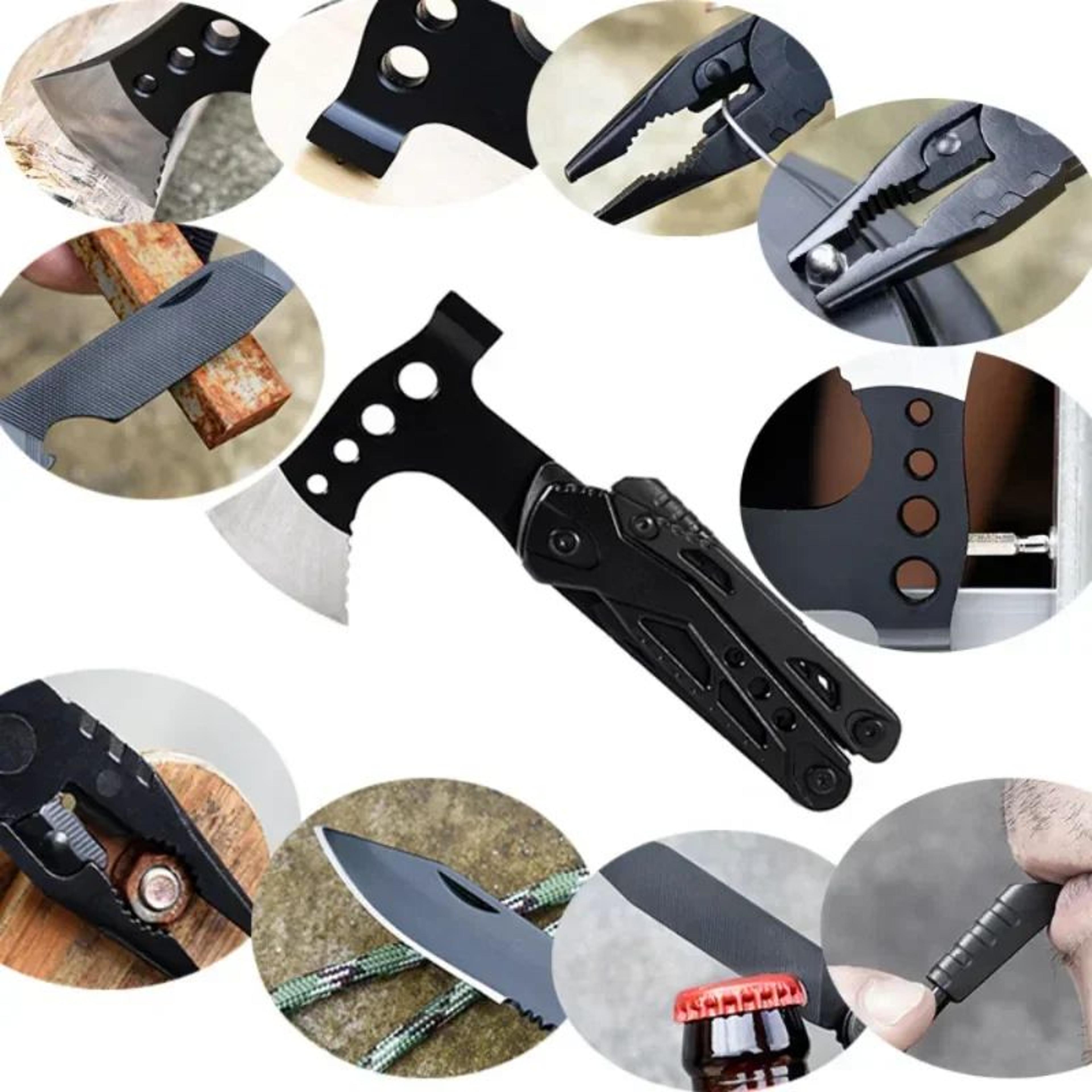 Portable Survival Axe Multitool With Folding Pliers Hammer And Pocket Knife For Camping 5
