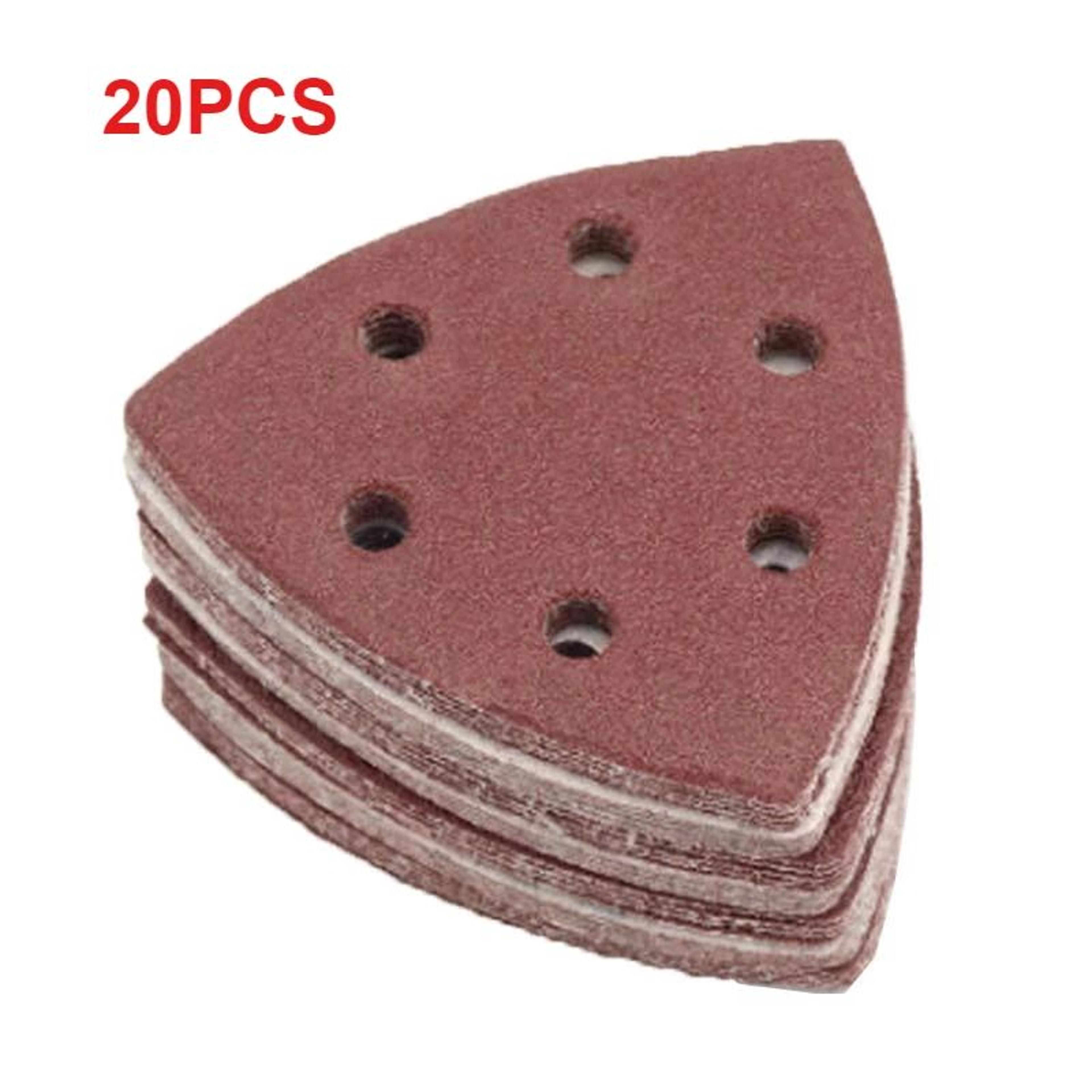 90 X 90mm Triangle Sanding Sheets 6Hole Hook And Loop Sandpaper For Woodworking 102050PCS 6
