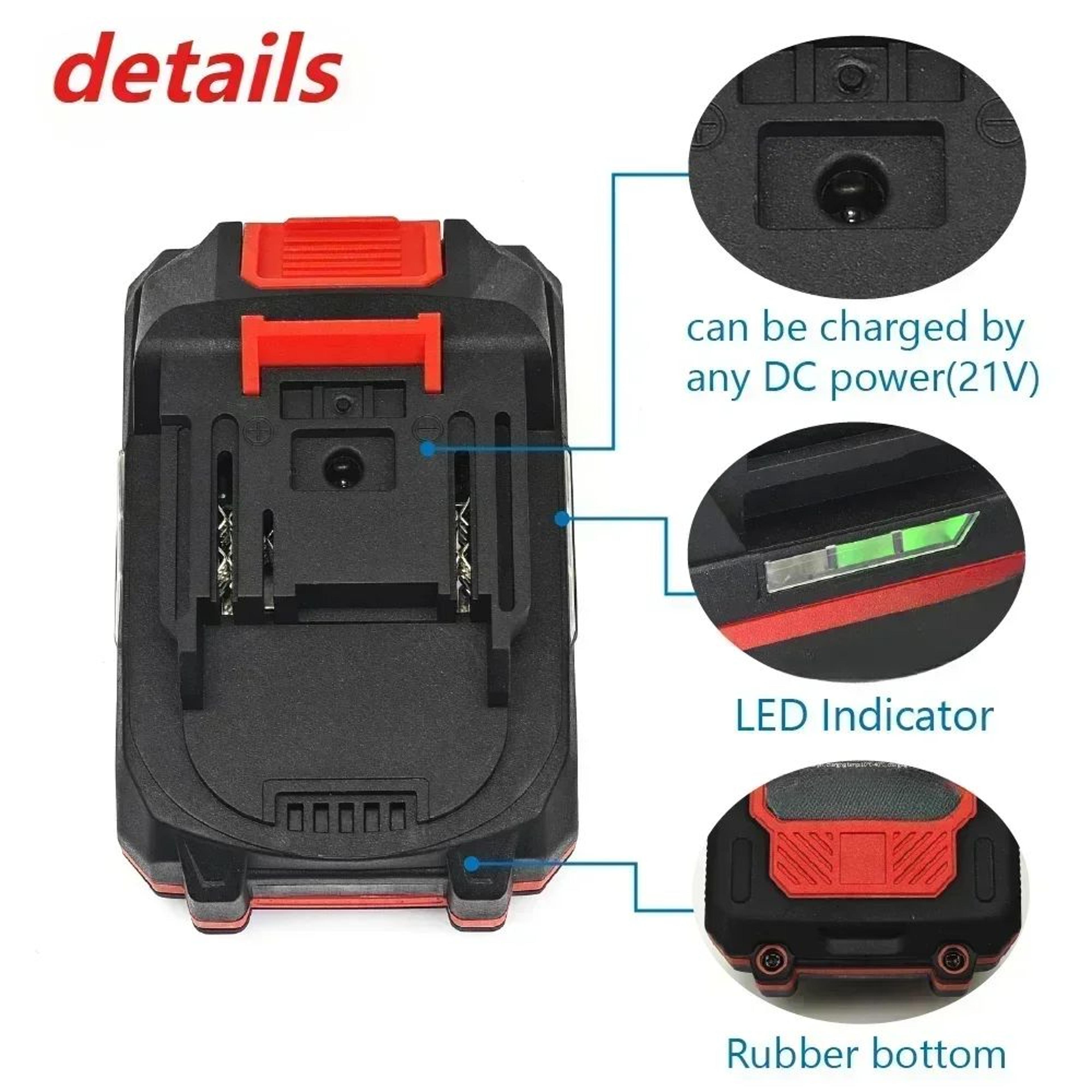18V 20V 21V High Capacity Rechargeable Lithium Ion Battery For Cordless Power Tools 1
