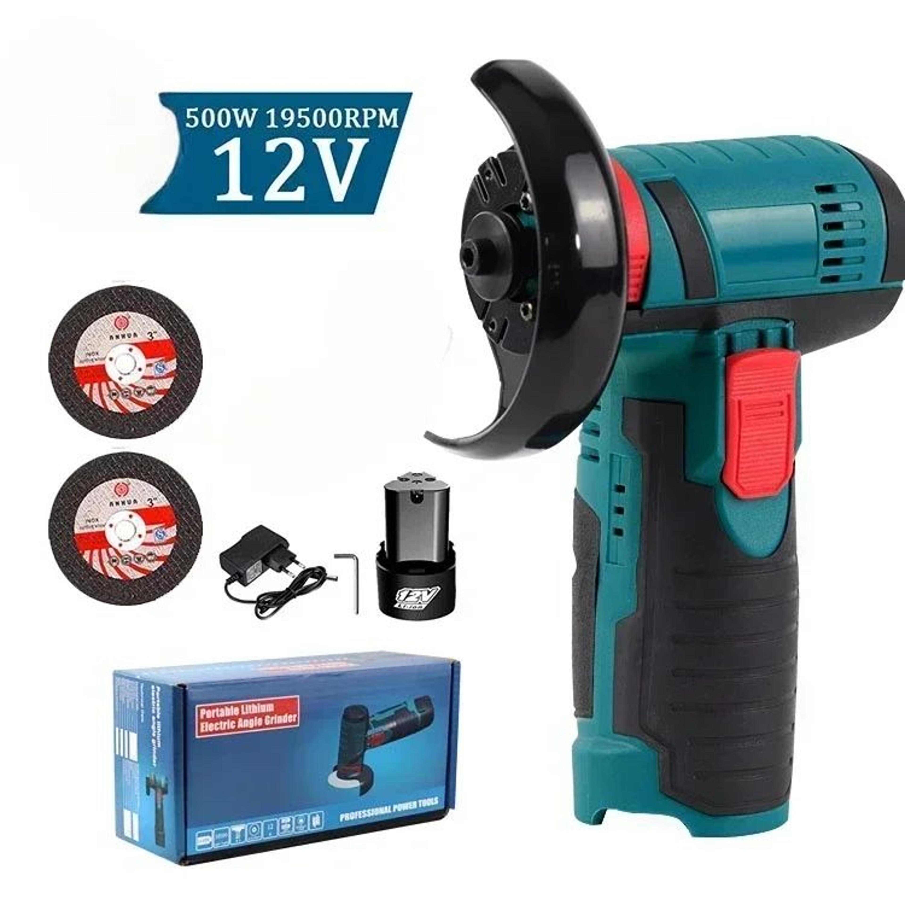 12V Cordless Mini Angle Grinder 19500 RPM For Cutting Grinding And Polishing 6
