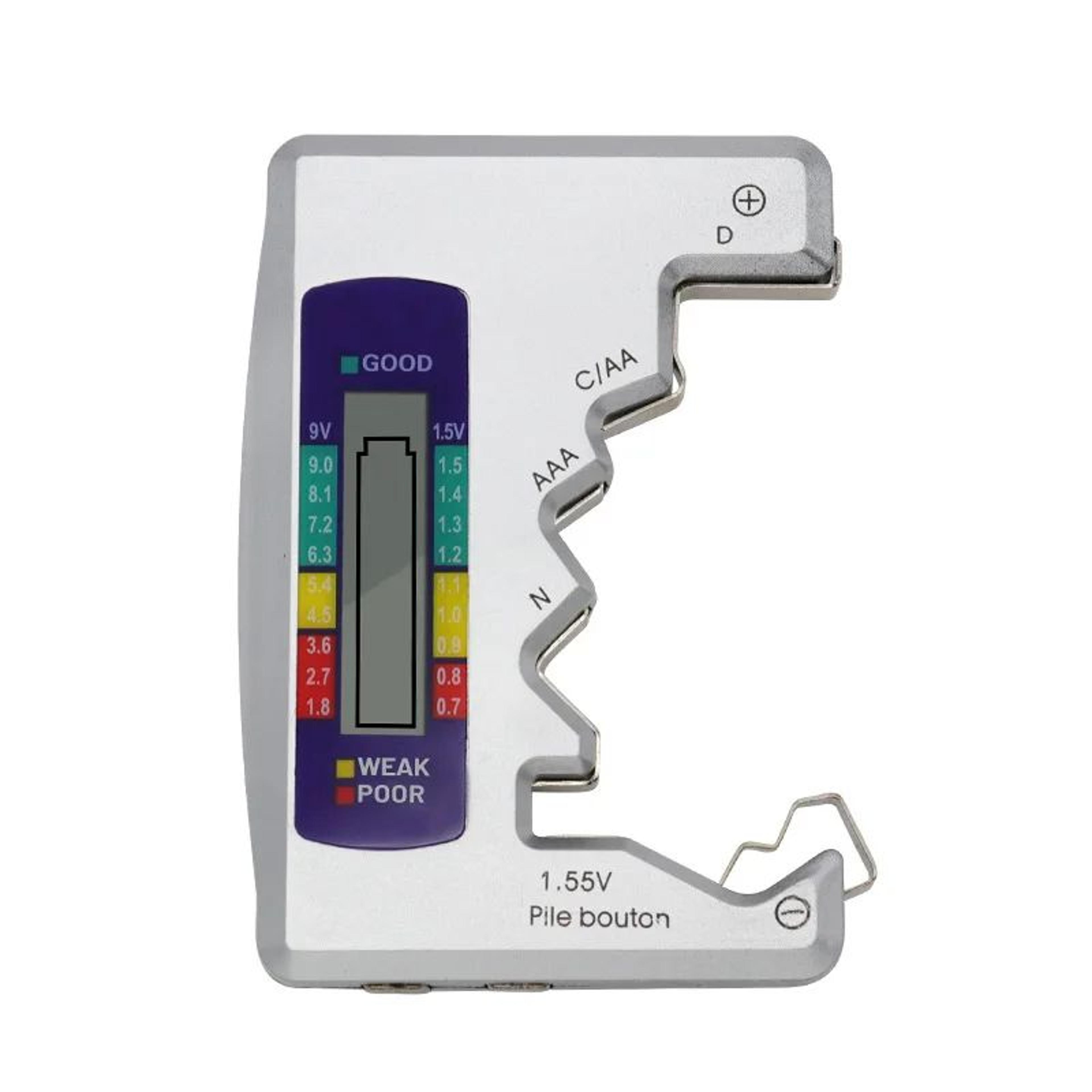 Universal LCD Battery Tester For AA AAA 9V C D N And Button Cell Batteries 6