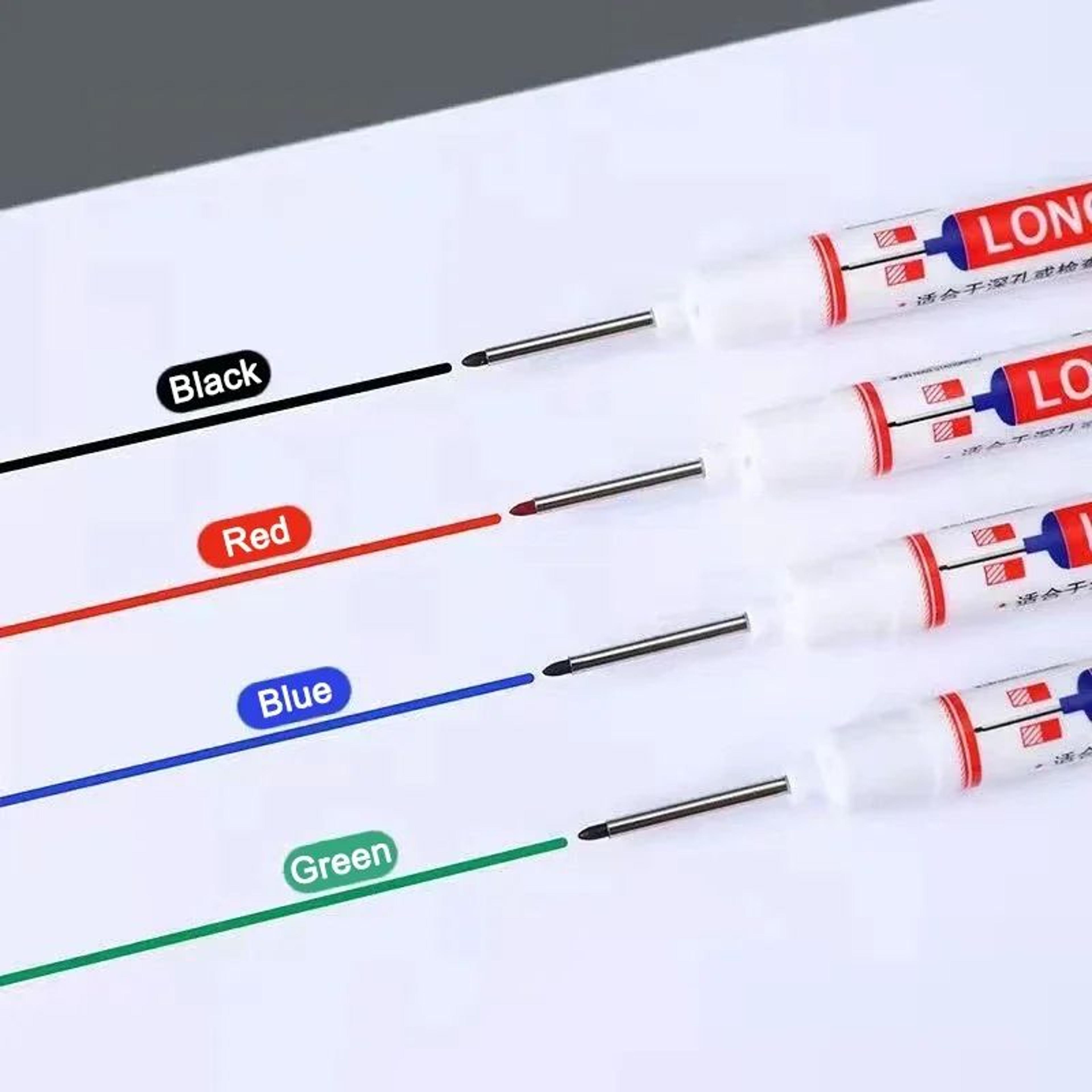8PCS 20mm Deep Hole Marker Pens Waterproof Long Nib Marking Tools For Woodworking And Metal 3